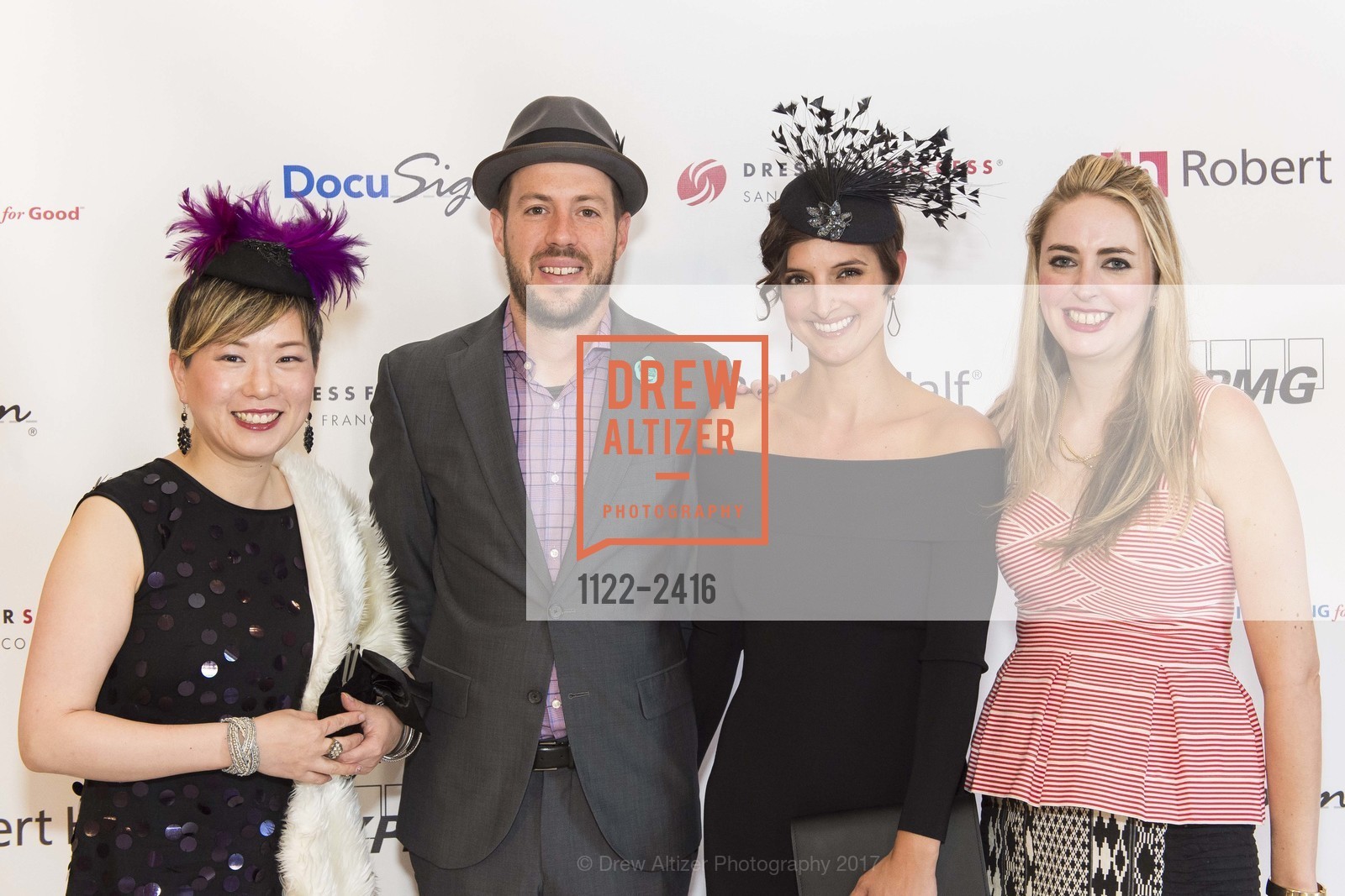 Alice So, Kevin King, Michelle King, Jenny Paulus, Dress For Success Gala 2017, San Francisco War Memorial, Green room. 401 Van Ness Ave, San Francisco, CA 94102, July 20th, 2017, Photo #1122-2416 Alice So, Kevin King, Michelle King, Jenny Paulus, Photo #1122-2416