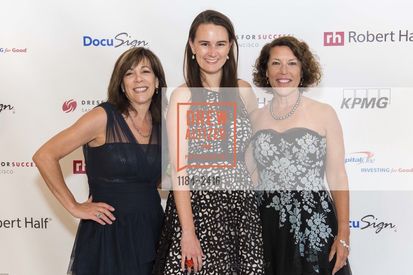 Lisa Magnani, Christine Cusick, Dominica Anderson, Dress For Success Gala 2017, San Francisco War Memorial, Green room. 401 Van Ness Ave, San Francisco, CA 94102, July 20th, 2017, Photo #1184-2416 Lisa Magnani, Christine Cusick, Dominica Anderson, Photo #1184-2416