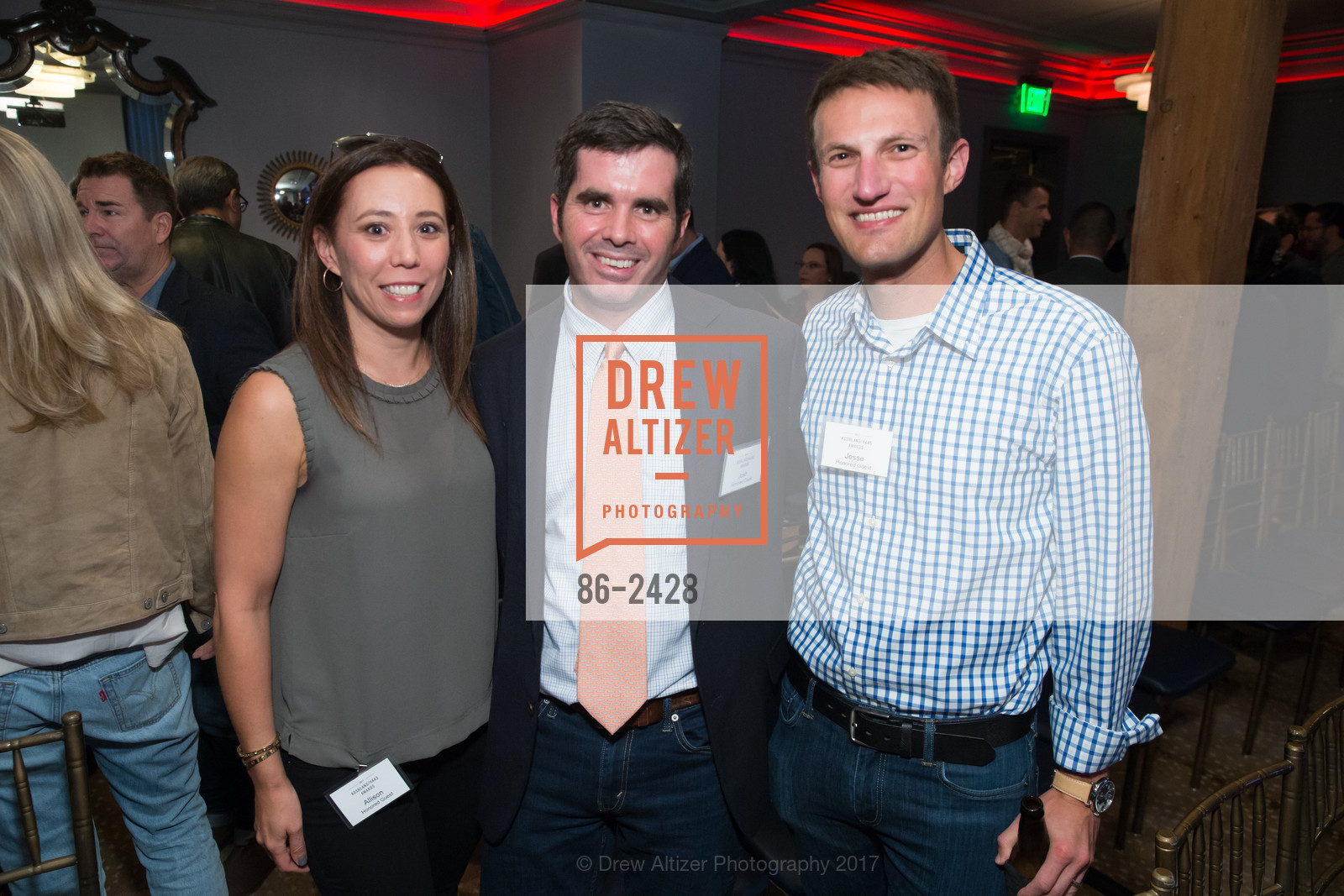 Allison Eisenhart, Josh Prime, Jesse Eisenhart, 2017 Koshland/ Haas Awards, The Battery, Parlor. 717 Battery St. San Francisco, California 94111, July 27th, 2017, Photo #86-2428 Allison Eisenhart, Josh Prime, Jesse Eisenhart, Photo #86-2428