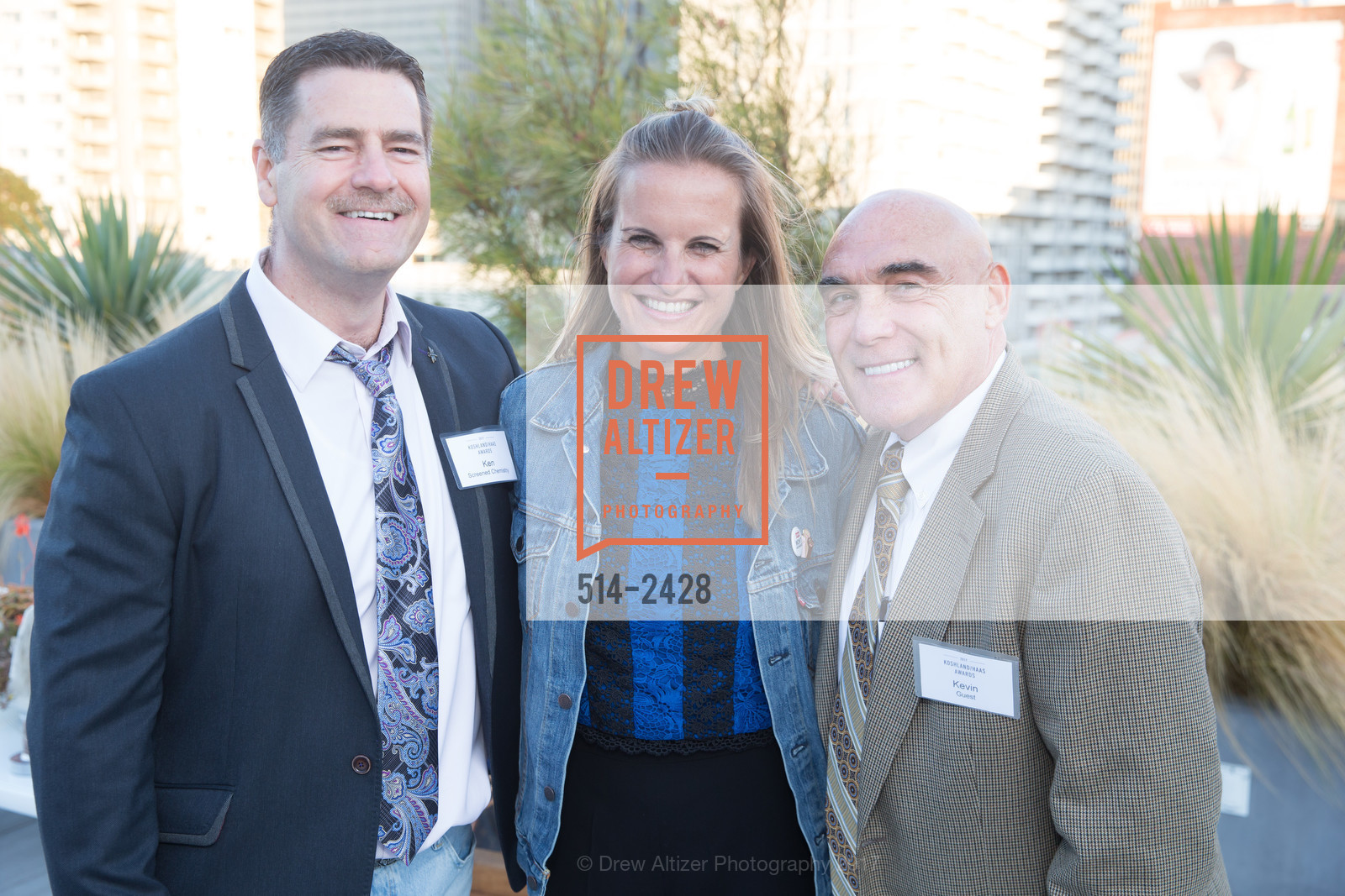 Ken Fox, Alexis Bechtel, Kevin, 2017 Koshland/ Haas Awards, The Battery, Parlor. 717 Battery St. San Francisco, California 94111, July 27th, 2017, Photo #514-2428 Ken Fox, Alexis Bechtel, Kevin, Photo #514-2428