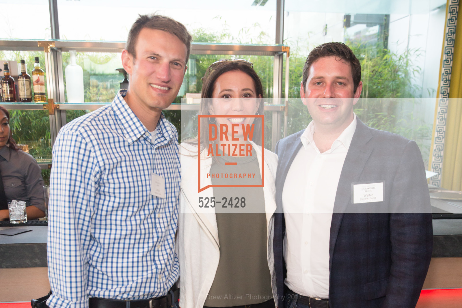 Jesse Eisenhart, Allison Eisenhart, Walter Haas, 2017 Koshland/ Haas Awards, The Battery, Parlor. 717 Battery St. San Francisco, California 94111, July 27th, 2017, Photo #525-2428 Jesse Eisenhart, Allison Eisenhart, Walter Haas, Photo #525-2428