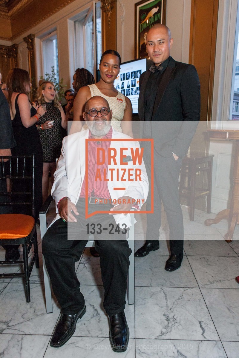 Yoli Mapp, Cecil Williams, Will Kang, Gucci & Vogue Dinner, The Regency Ballroom. The Regency Ballroom, . 1300 Van Ness Ave, August 22nd, 2015, Photo #133-243 Yoli Mapp, Cecil Williams, Will Kang, Photo #133-243