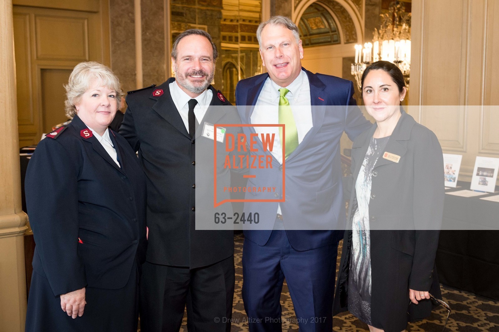 Kelley Buckbee-Lutcher, Mike Lutcher, Ernst Bauer, Sally Robb-Haims, The Salvation Army's 13th Annual Flower Power Luncheon 2017, Sir Francis Drake Hotel. 450 Powell St. San Francisco, California, August 2nd, 2017, Photo #63-2440 Kelley Buckbee-Lutcher, Mike Lutcher, Ernst Bauer, Sally Robb-Haims, Photo #63-2440