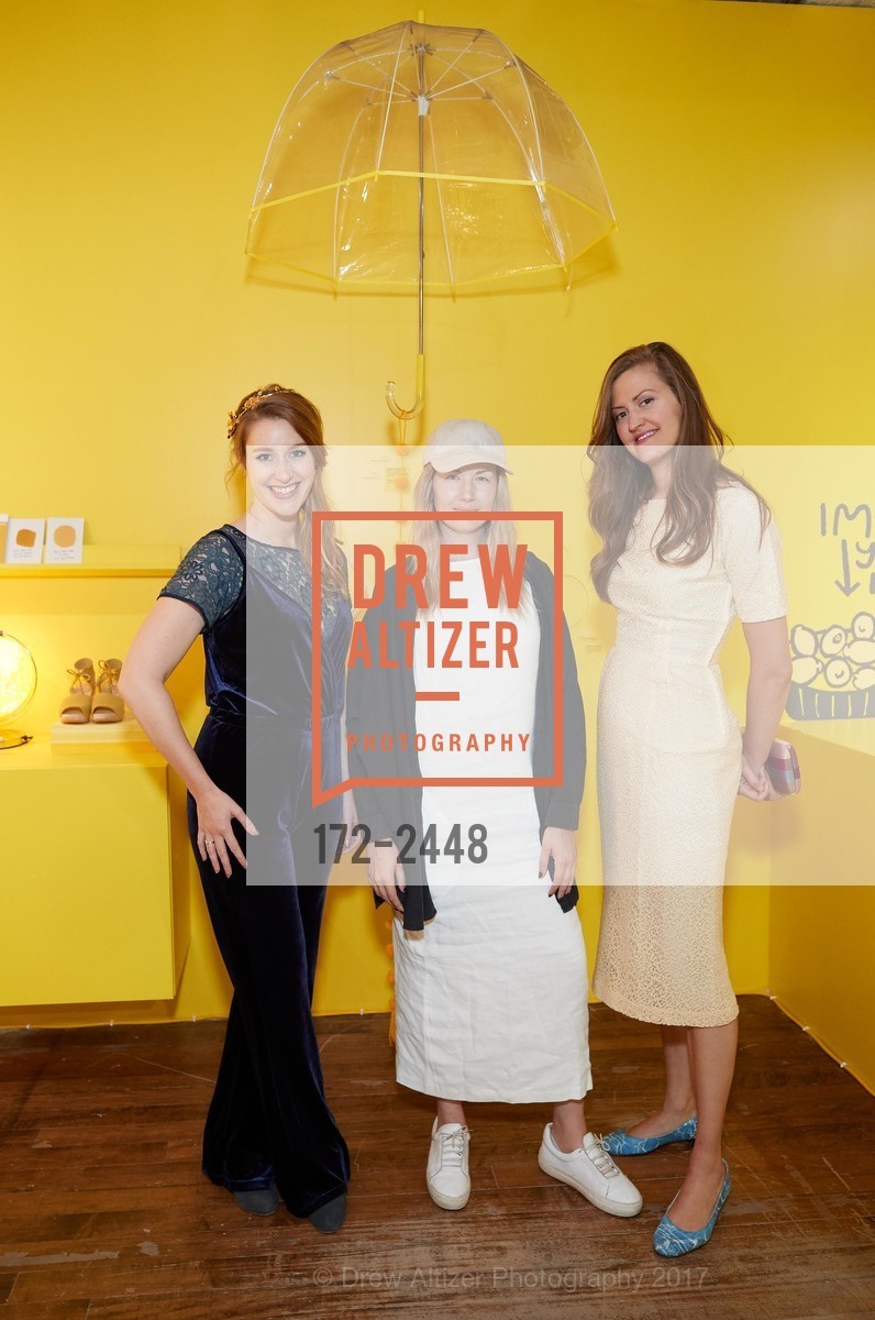 Larkin Brown, Helena Price, Laura Miner, Color Factory Opening, Color Factory. 575 Sutter Street, San Francisco, CA 94102, July 28th, 2017, Photo #172-2448 Larkin Brown, Helena Price, Laura Miner, Photo #172-2448