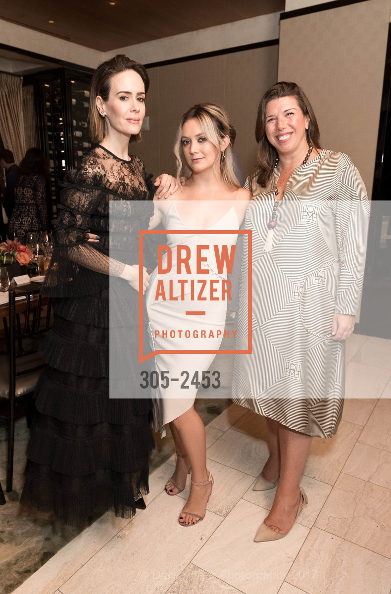 Sarah Paulson, Billie Lourd, Stellene Volandes, Town & Country Magazine September 2017 Cover Celebration, Hotel Bel-Air. 701 Stone Canyon Road Los Angeles, California 90077, August 6th, 2017, Photo #305-2453 Sarah Paulson, Billie Lourd, Stellene Volandes, Photo #305-2453
