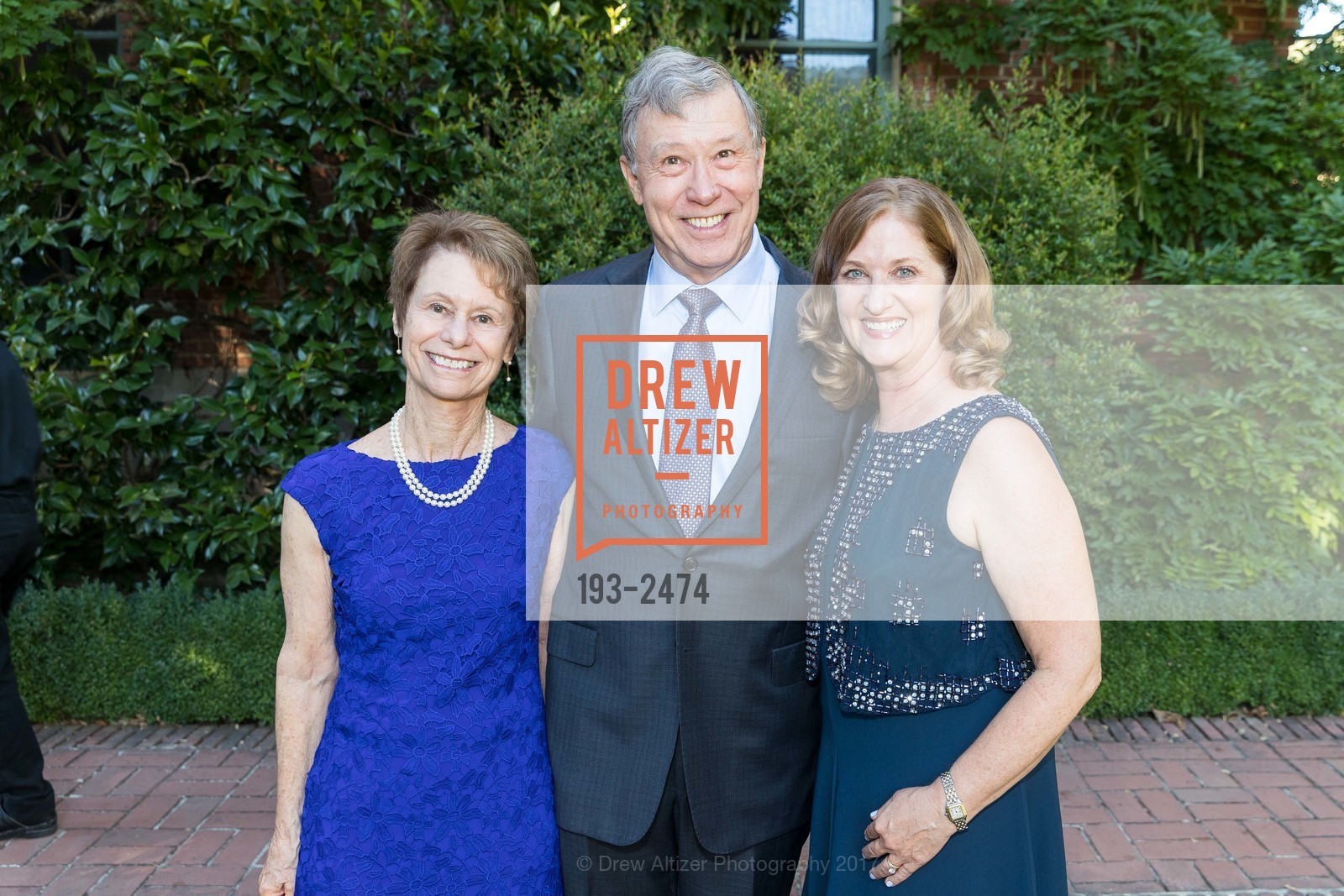 Toni Barrack, Gerry Barrack, Carol Moran, Filoli's Centennial Gala 2017, Filoli House & Garden. 86 Canada Road, Woodside CA 94062, August 12th, 2017, Photo #193-2474 Toni Barrack, Gerry Barrack, Carol Moran, Photo #193-2474