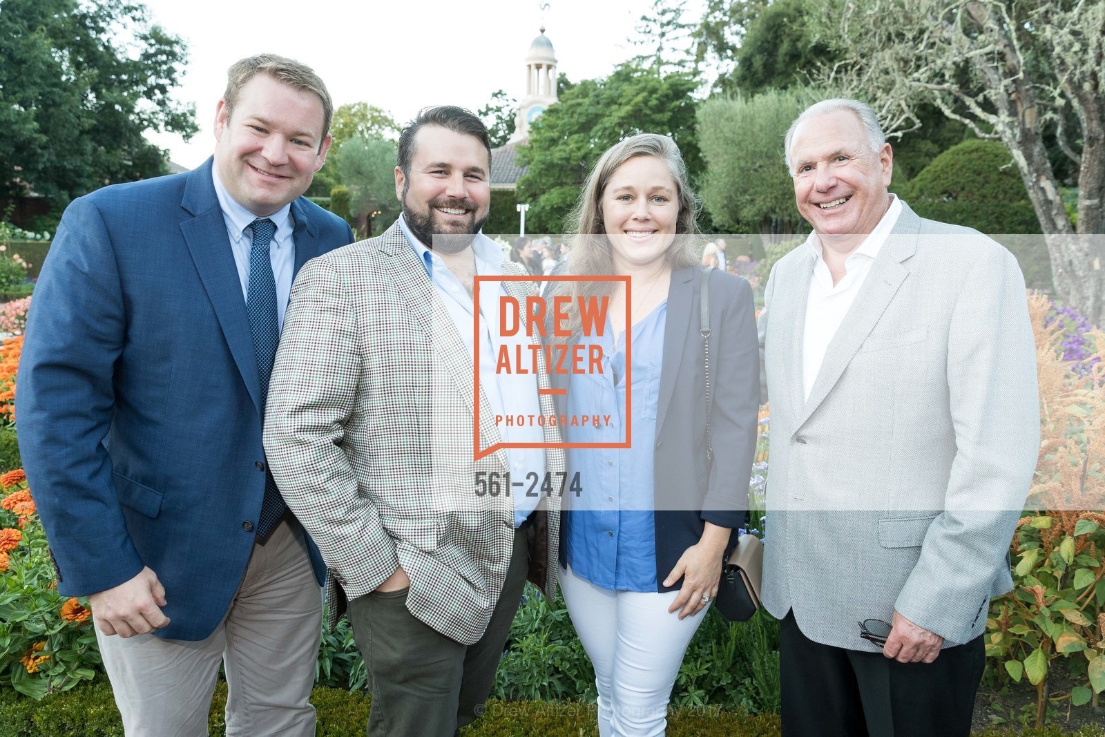 Lucas Snelling, Andrew Wollenberg, Liana Wollenberg, David Wollenberg, Filoli's Centennial Gala 2017, Filoli House & Garden. 86 Canada Road, Woodside CA 94062, August 12th, 2017, Photo #561-2474 Lucas Snelling, Andrew Wollenberg, Liana Wollenberg, David Wollenberg, Photo #561-2474