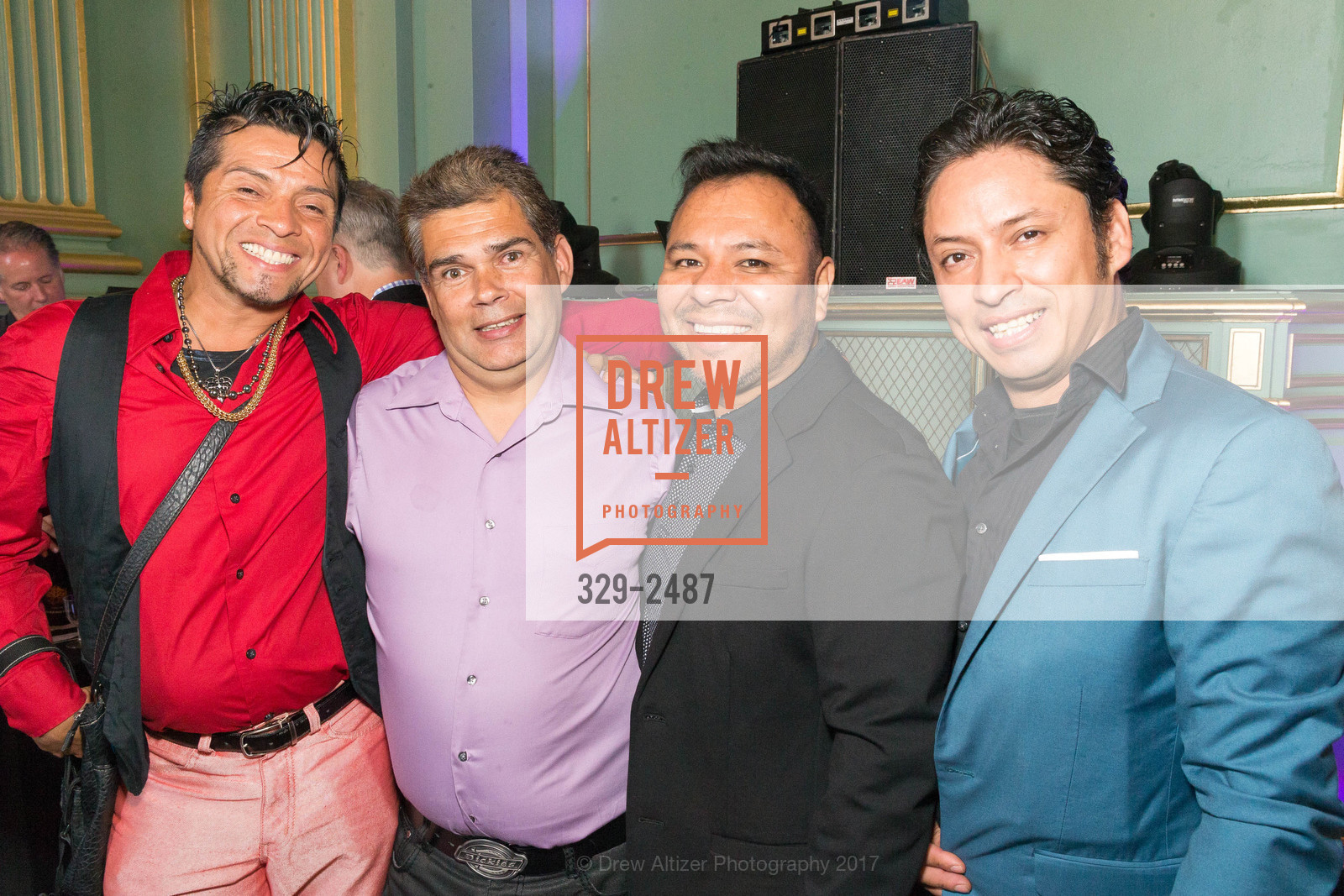 Juan Davila, Blas Lopez, Angel Benitez, Jamie Botelo, Puttin on the glitz Help Is on the Way XIII, Herbst Theater, August 20th, 2017, Photo #329-2487 Juan Davila, Blas Lopez, Angel Benitez, Jamie Botelo, Photo #329-2487