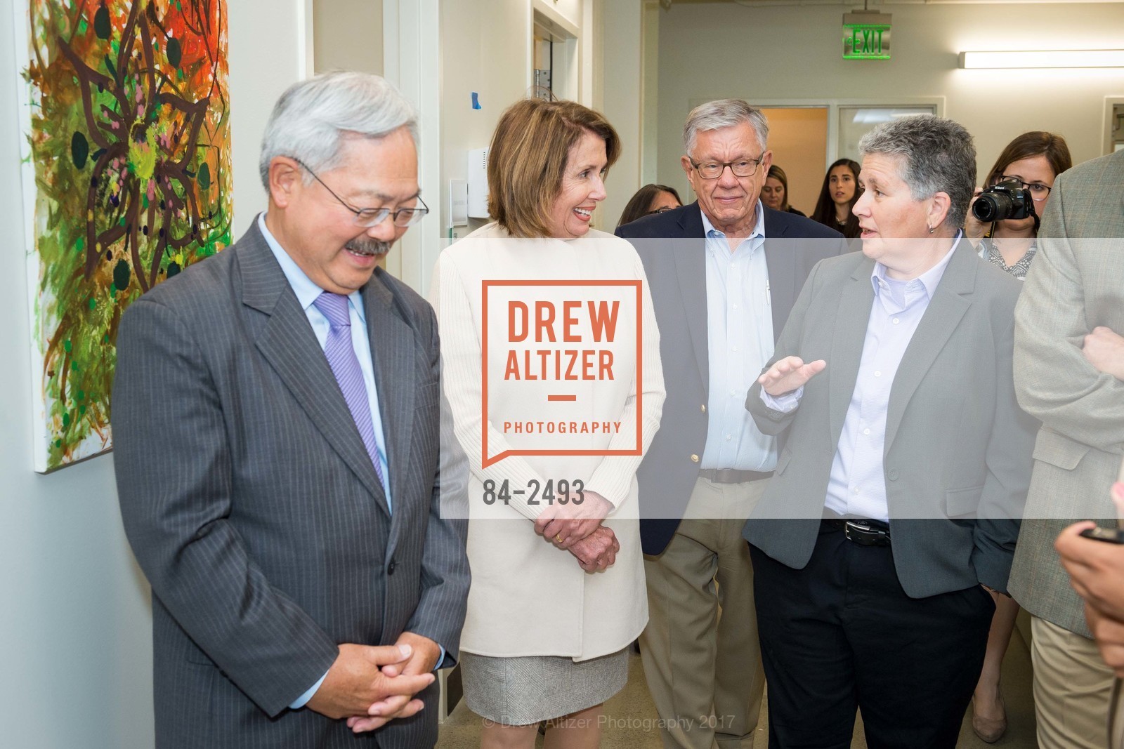 Ed Lee, Nancy Pelosi, John Gressman, Vitka Eisen, "Grand Opening and Ribbon Cutting Ceremony" of our new Home for Health 2017, Private Residence. 1563 Mission Street San Francisco CA 94103, December 12th, 2017, Photo #84-2493 Ed Lee, Nancy Pelosi, John Gressman, Vitka Eisen, Photo #84-2493