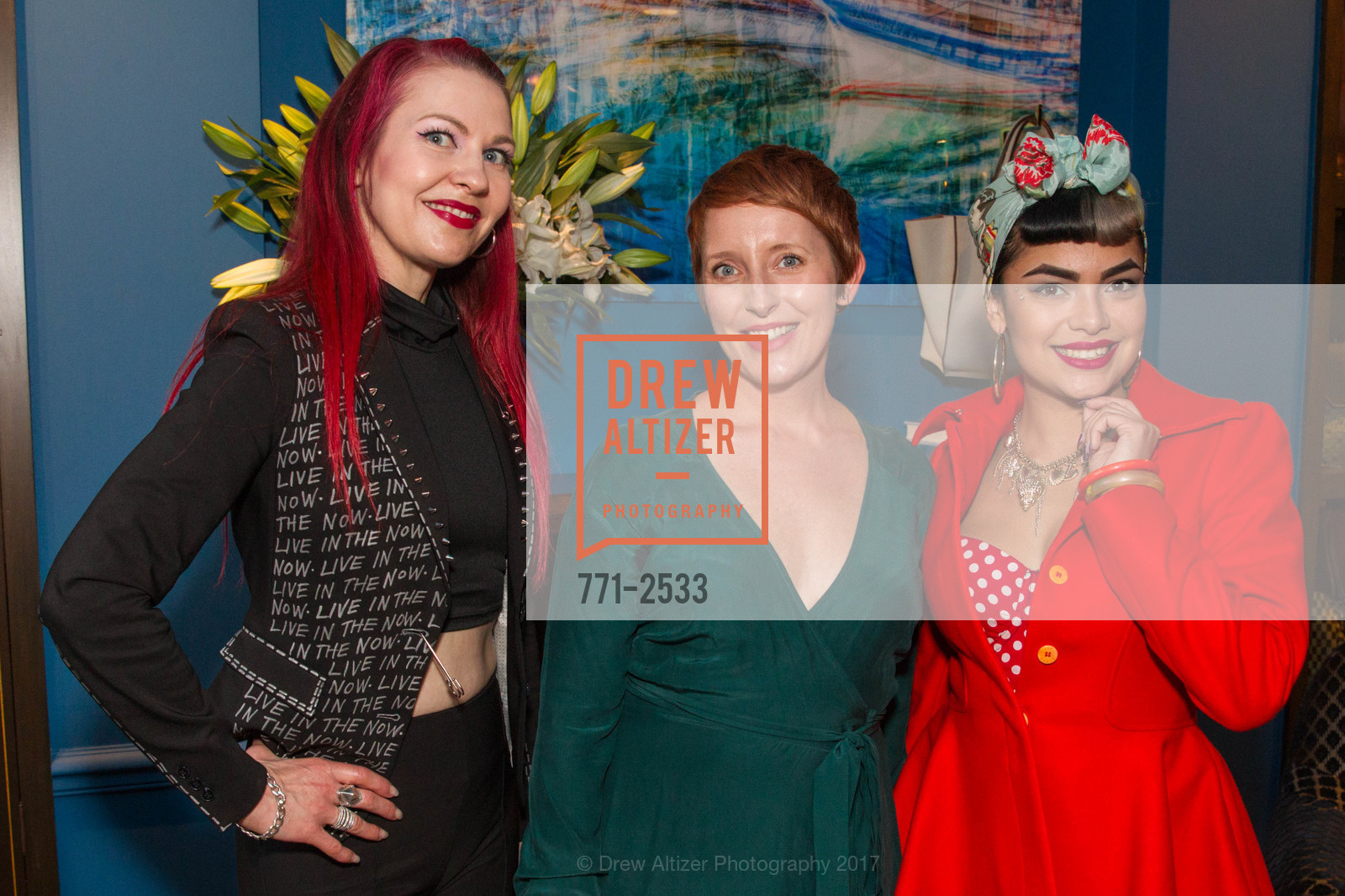Alisha Alexander, Erin Feher, Kitty von Paige, SF Mag Fall Fashion Issue Release Party, Moreau. 345 Powell St, San Francisco, CA 94102, August 29th, 2017, Photo #771-2533 Alisha Alexander, Erin Feher, Kitty von Paige, Photo #771-2533