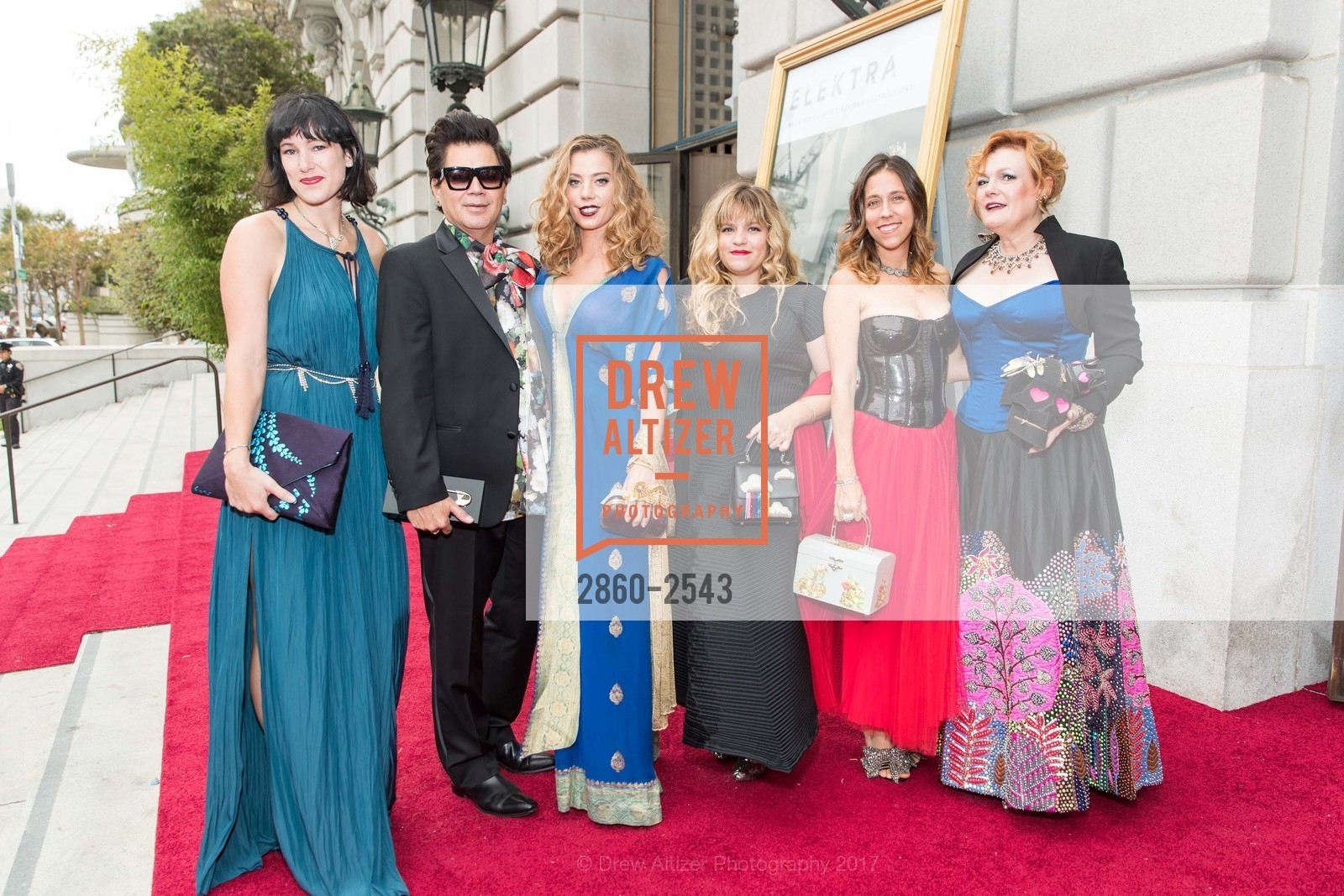 Jess Martin, David Reposar, Camille Bently, Aimee Leroux, Jackie Pritzker, Jennifer Raiser, San Francisco Opera Ball 2017, War Memorial Opera House. 301 Van Ness Avenue, September 8th, 2017, Photo #2860-2543 Jess Martin, David Reposar, Camille Bently, Aimee Leroux, Jackie Pritzker, Jennifer Raiser, Photo #2860-2543