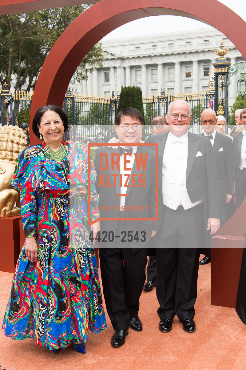 Judy Miner, William Wong, Larry Kern, San Francisco Opera Ball 2017, War Memorial Opera House. 301 Van Ness Avenue, Photo #4420-2543 Judy Miner, William Wong, Larry Kern, Photo #4420-2543