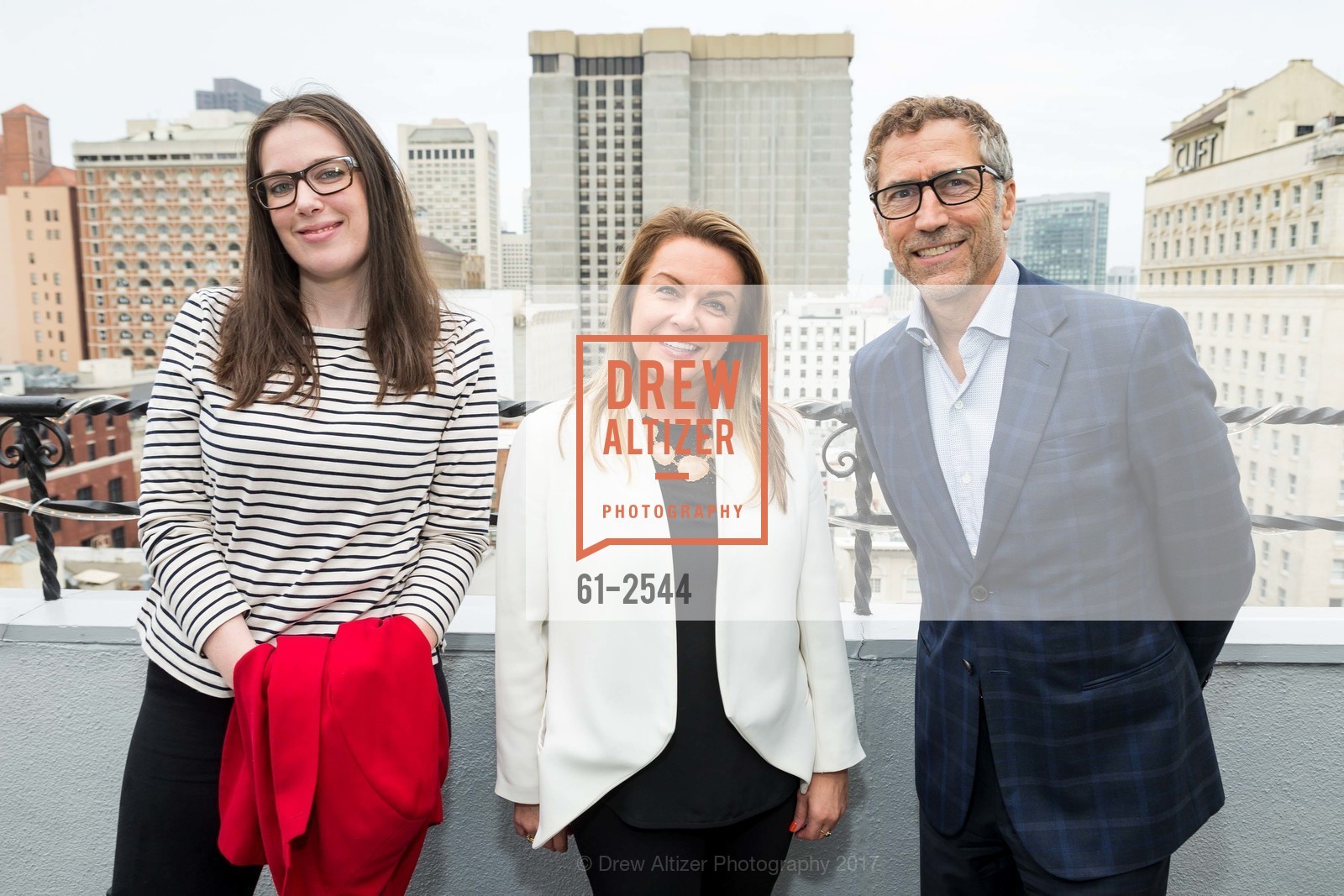 Danielle Parker, Jennifer Phoenix, Craig Greenwood, SF Chamber of Commerce CEO Reception Welcoming Tallia Hart, President & CEO, Hotel Adagio. 550 Geary Street, September 7th, 2017, Photo #61-2544 Danielle Parker, Jennifer Phoenix, Craig Greenwood, Photo #61-2544