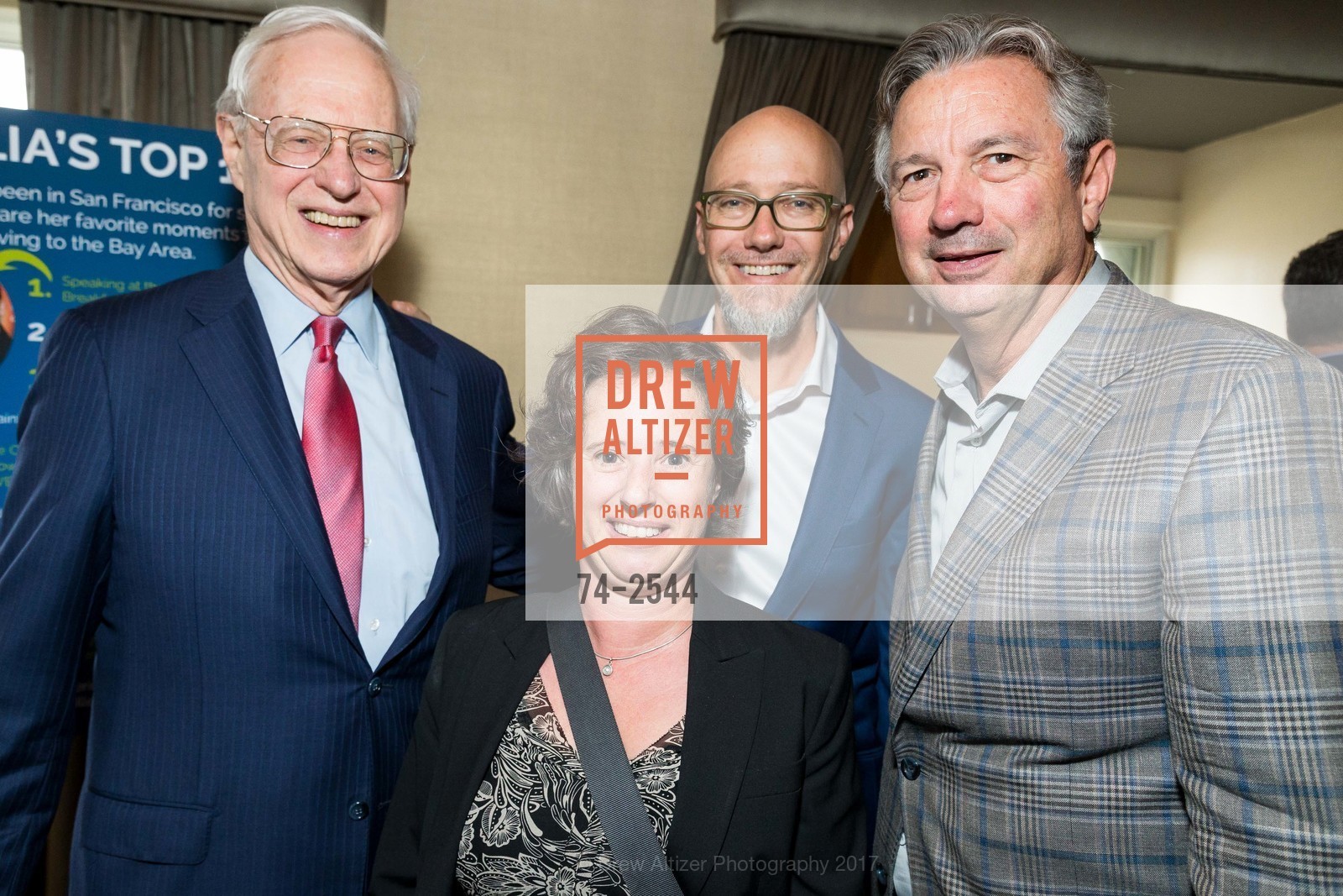 Bob Herr, Rachel Horsch, Gabe McGavin, Greg Cosko, SF Chamber of Commerce CEO Reception Welcoming Tallia Hart, President & CEO, Hotel Adagio. 550 Geary Street, September 7th, 2017, Photo #74-2544 Bob Herr, Rachel Horsch, Gabe McGavin, Greg Cosko, Photo #74-2544