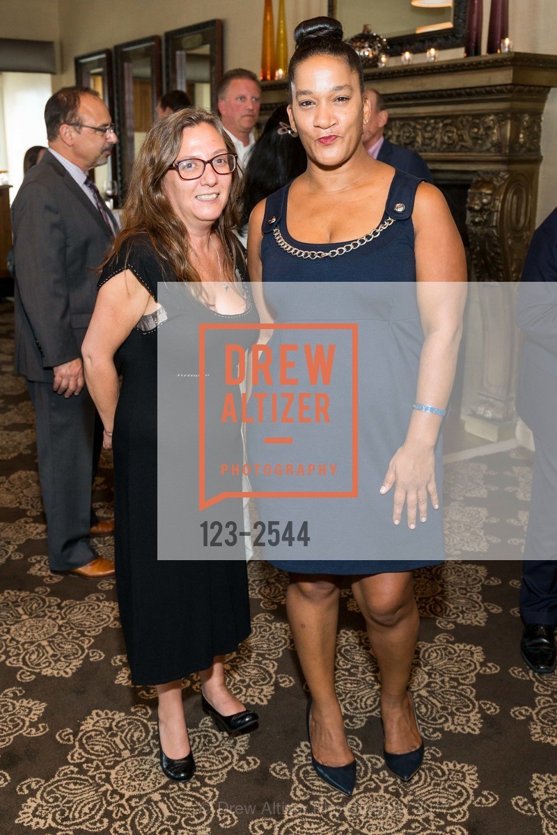 Laurie Forkin, Ginger Jones, SF Chamber of Commerce CEO Reception Welcoming Tallia Hart, President & CEO, Hotel Adagio. 550 Geary Street, September 7th, 2017, Photo #123-2544 Laurie Forkin, Ginger Jones, Photo #123-2544