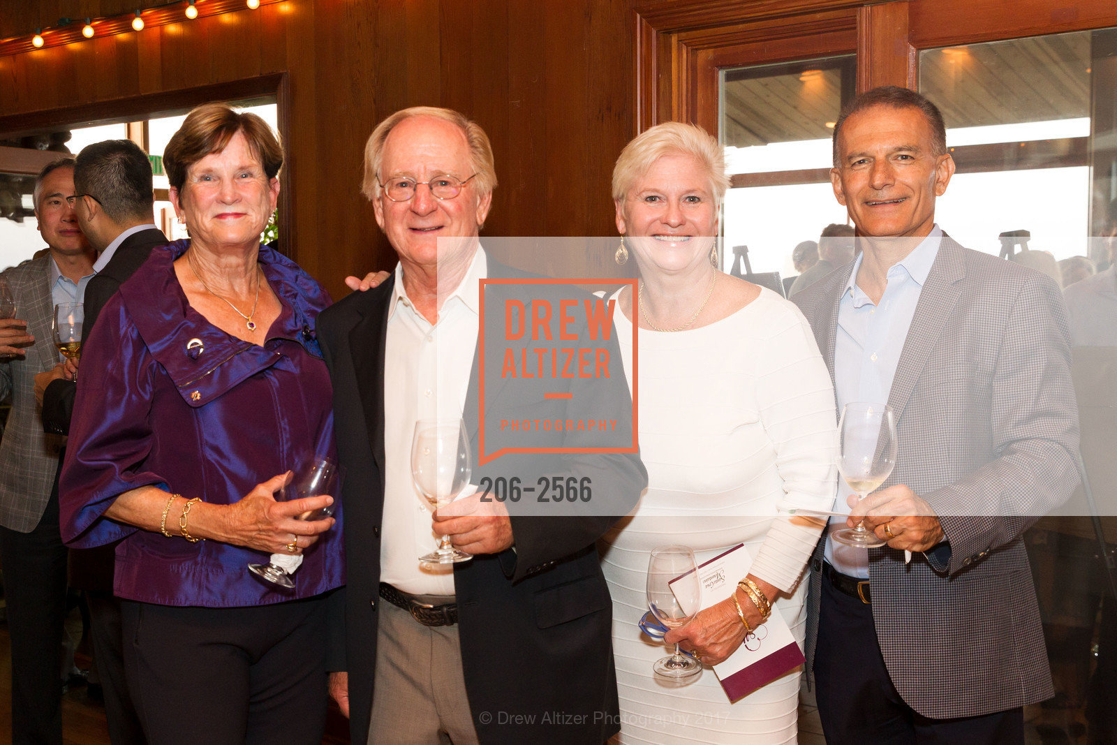 Beverly Simpson, Burl Simpson, Laura Deitch, Fred St. Goar, Silicon Valley Wine Auction's Wine with Heart 2017, Thomas Fogerty Winery. 19501 Skyline Blvd, September 8th, 2017, Photo #206-2566 Beverly Simpson, Burl Simpson, Laura Deitch, Fred St. Goar, Photo #206-2566