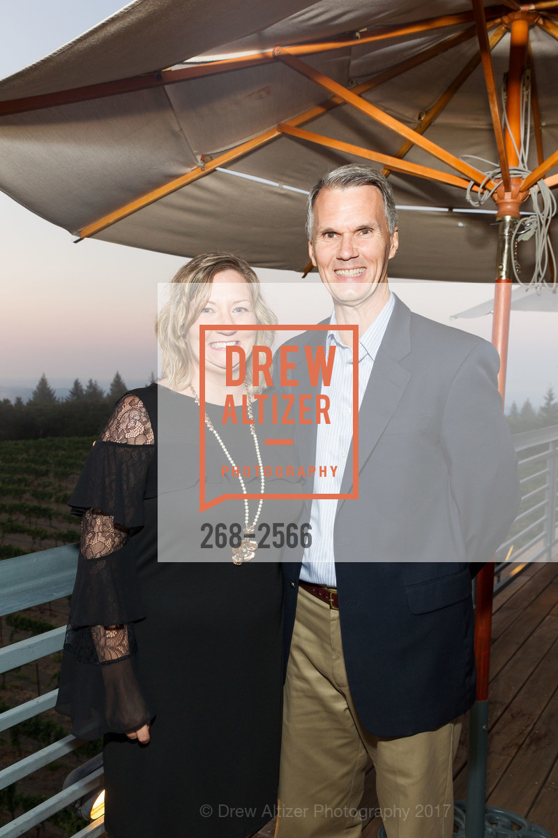 Starr McNamara, Greg Bacon, Silicon Valley Wine Auction's Wine with Heart 2017, Thomas Fogerty Winery. 19501 Skyline Blvd, September 8th, 2017, Photo #268-2566 Starr McNamara, Greg Bacon, Photo #268-2566