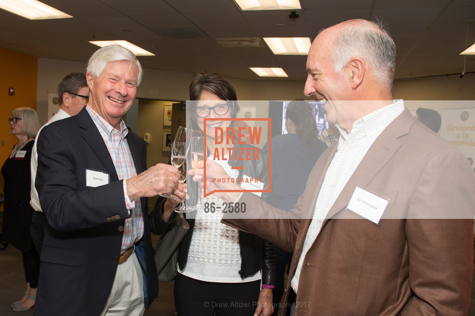 Boyce Nute, Nancy McGaraghan, Pat McGaraghan, The CHC 2017 Donor Appreciation Party, CHC. 650 Clark Way, Palo Alto, 94304, September 14th, 2017, Photo #86-2580 Boyce Nute, Nancy McGaraghan, Pat McGaraghan, Photo #86-2580