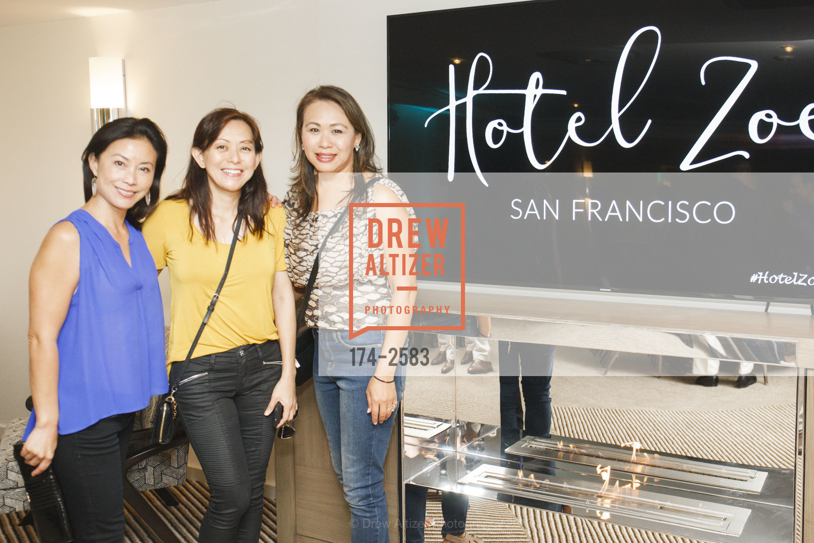 Lyndy Chang, Grace Bridger, Christina Su, Hotel Zoe Launch Party, Hotel Zoe. 425 North Point St. San Francisco, CA 94123, September 14th, 2017, Photo #174-2583 Lyndy Chang, Grace Bridger, Christina Su, Photo #174-2583