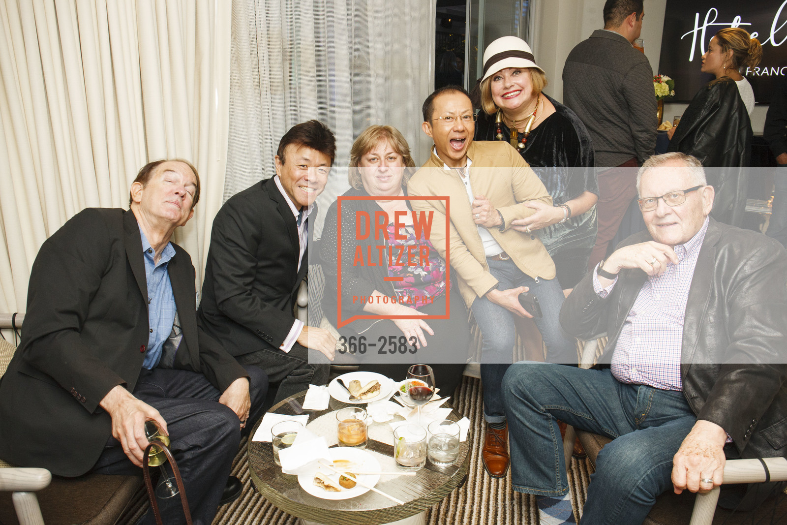 Jack Henyon, Fred Dea, Esfir Schrayber, Lawrence Woo, Irina Nudleman, Dennis White, Hotel Zoe Launch Party, Hotel Zoe. 425 North Point St. San Francisco, CA 94123, September 14th, 2017, Photo #366-2583 Jack Henyon, Fred Dea, Esfir Schrayber, Lawrence Woo, Irina Nudleman, Dennis White, Photo #366-2583