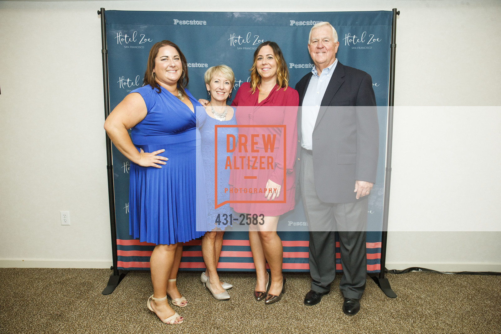 Kristin Carlson, Nancy Carlson, Nikki Carlson, Hal Carlson, Hotel Zoe Launch Party, Hotel Zoe. 425 North Point St. San Francisco, CA 94123, September 14th, 2017, Photo #431-2583 Kristin Carlson, Nancy Carlson, Nikki Carlson, Hal Carlson, Photo #431-2583