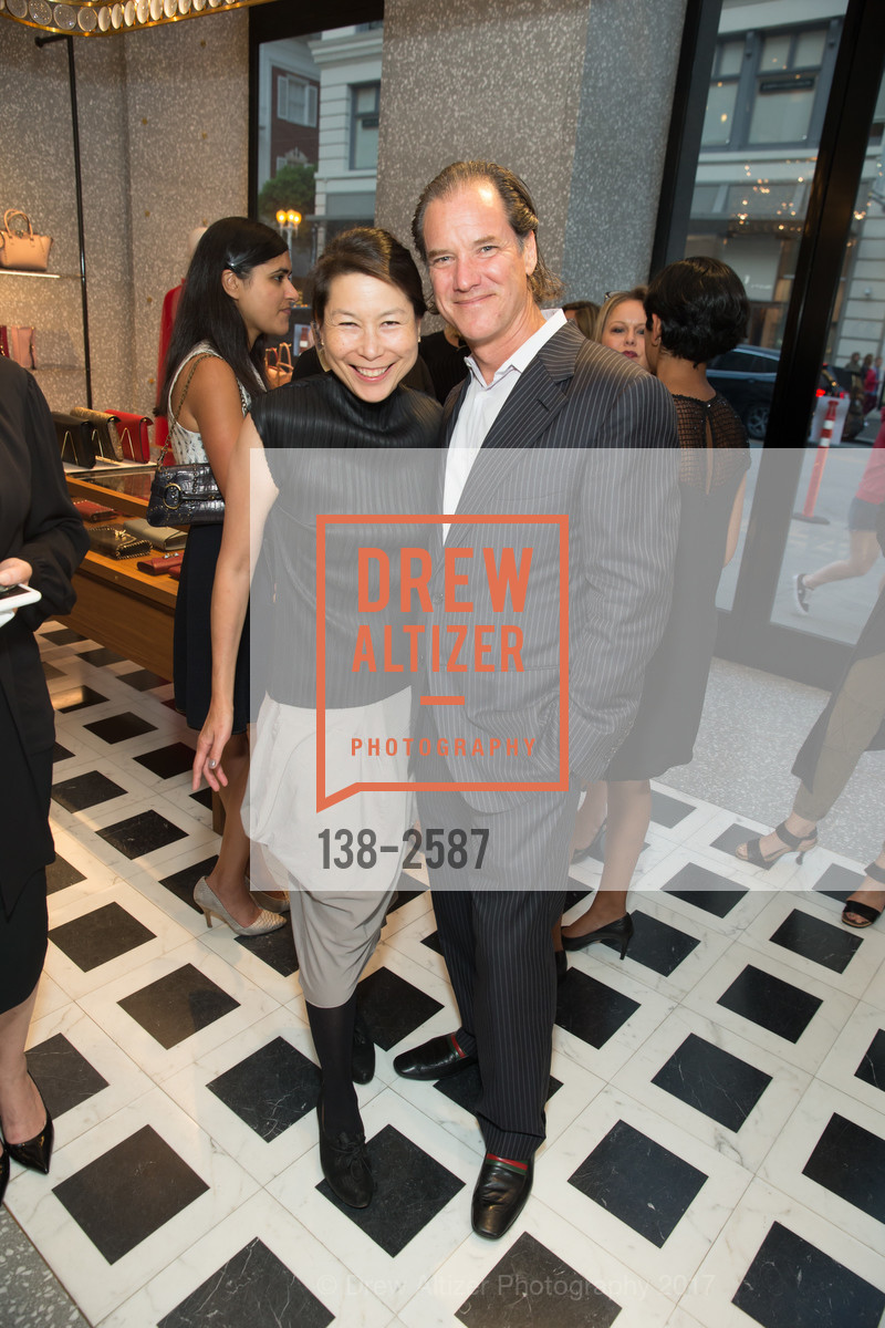 Robin Kim, Ian Rosenfield, Valentino kickoff event in-store with UNICEF, Valentino. 105 Grant Ave, September 15th, 2017, Photo #138-2587 Robin Kim, Ian Rosenfield, Photo #138-2587