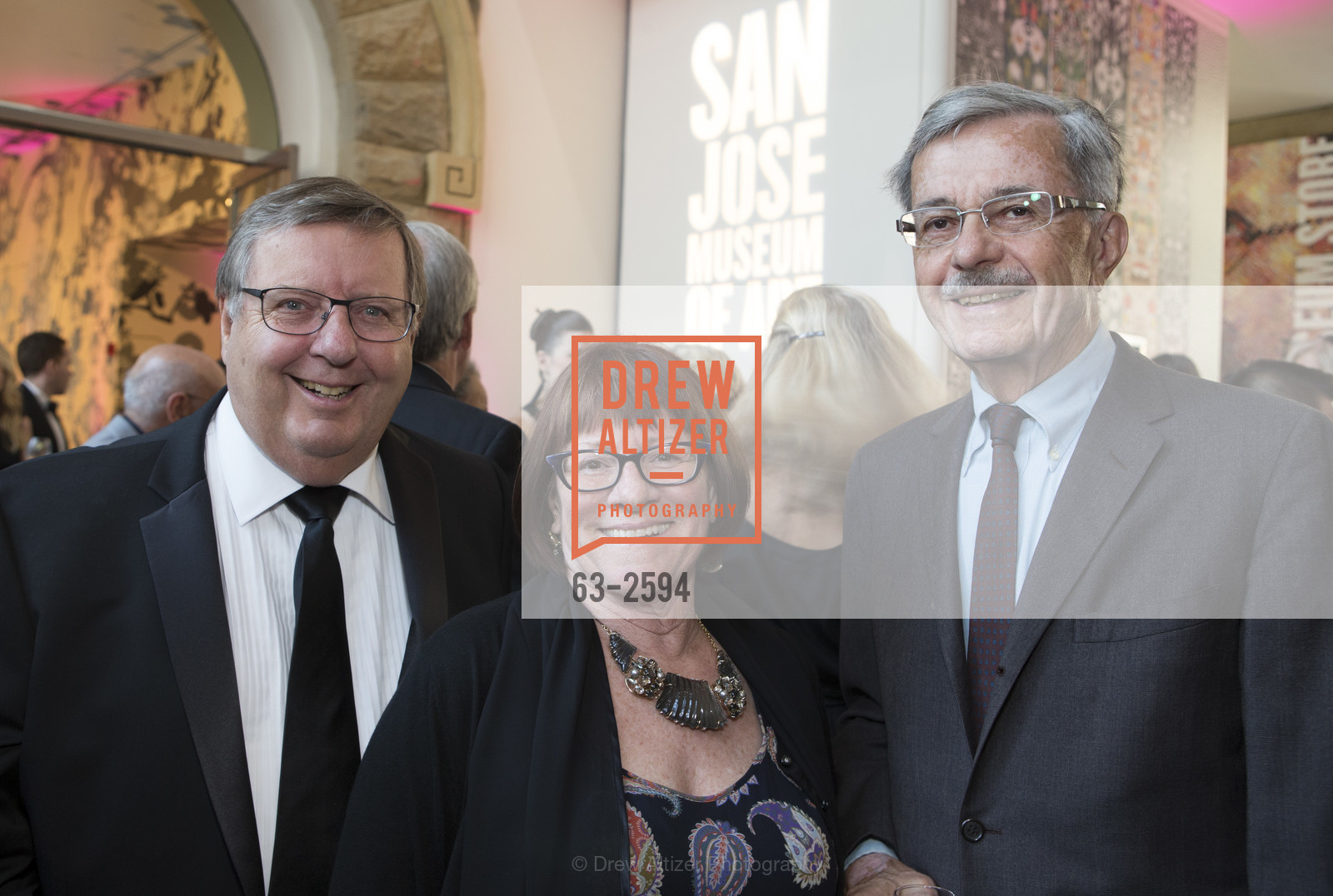 Bruce Worster, Susan Worster, Alan Burgess, The Wonder Ball 2017: A Gala to Support the San Jose Museum of Art, San Jose Museum of Art. 110 South Market St. San Jose, California 95113, Photo #63-2594 Bruce Worster, Susan Worster, Alan Burgess, Photo #63-2594