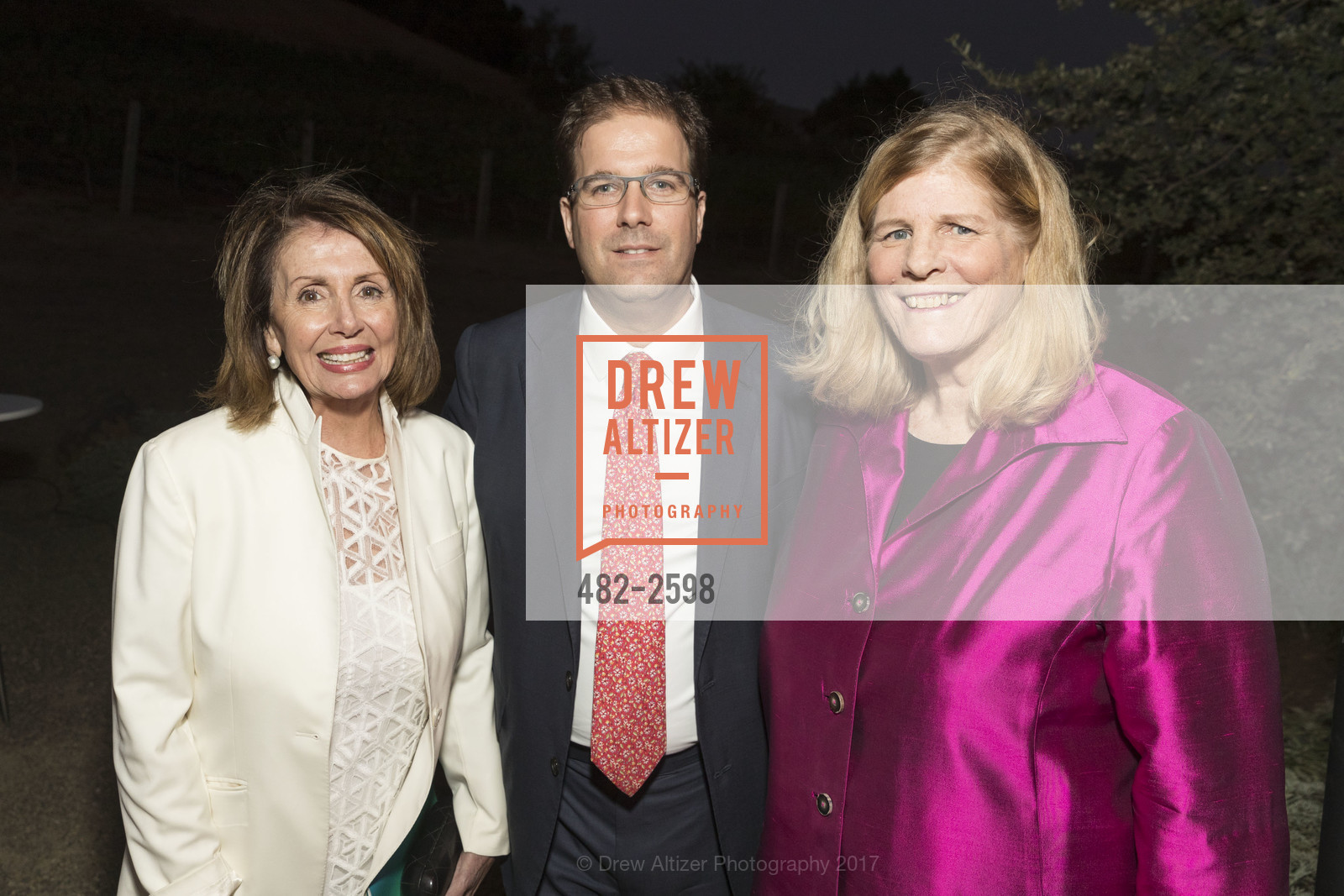 Nancy Pelosi, Matias Tarnopolosky, Louise Gund, The Arts + Earth Initiative: An Evening of Wine and Words, Odette Estate. 5998 Silverado Trail, September 16th, 2017, Photo #482-2598 Nancy Pelosi, Matias Tarnopolosky, Louise Gund, Photo #482-2598