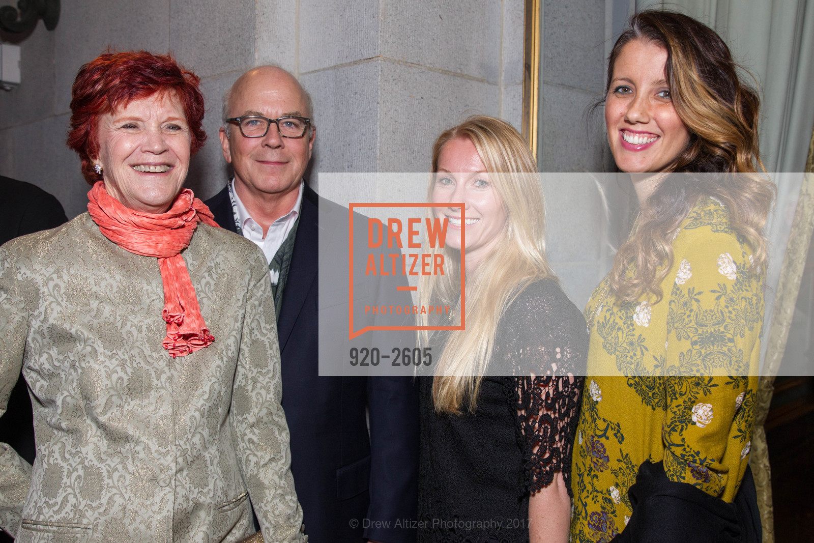 Pamela Babey, Steve Henry, Lindsay Noelting, Ashley Venturini, ICAA Inaugural Legacy Dinner Honoring Suzanne Tucker, Veterans Building, Green Room. 401 Van Ness Avenue, September 18th, 2017, Photo #920-2605 Pamela Babey, Steve Henry, Lindsay Noelting, Ashley Venturini, Photo #920-2605