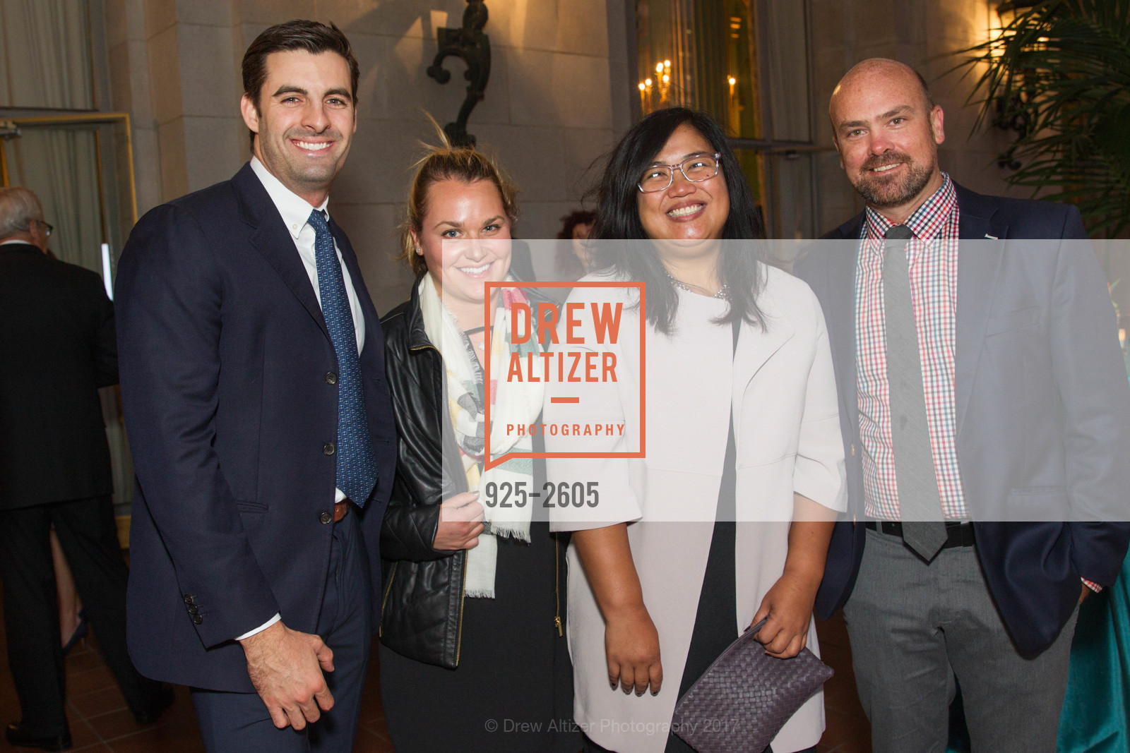 Will Lange, Paige Mariucci, Suzette Smith, Jeff Morter, ICAA Inaugural Legacy Dinner Honoring Suzanne Tucker, Veterans Building, Green Room. 401 Van Ness Avenue, September 18th, 2017, Photo #925-2605 Will Lange, Paige Mariucci, Suzette Smith, Jeff Morter, Photo #925-2605