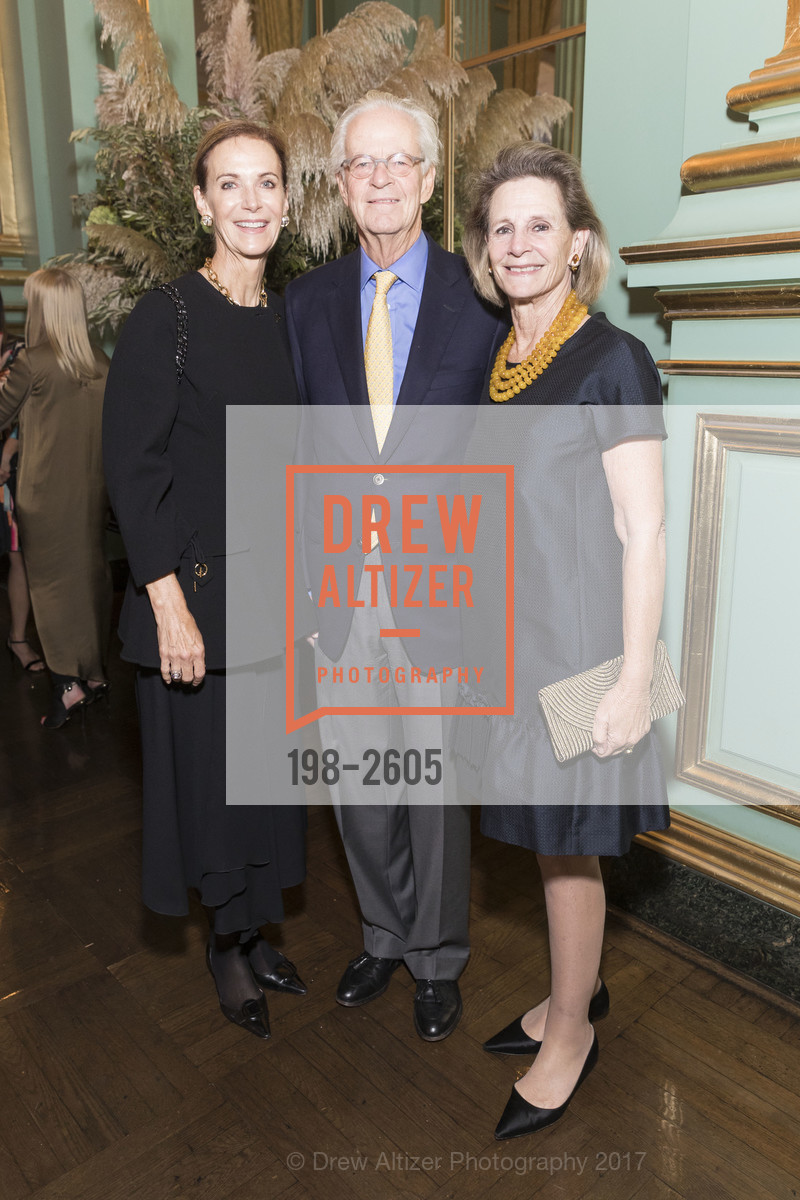 Katie Merrill, Stephen Merrill, Laura Fay, ICAA Inaugural Legacy Dinner Honoring Suzanne Tucker, Veterans Building, Green Room. 401 Van Ness Avenue, September 18th, 2017, Photo #198-2605 Katie Merrill, Stephen Merrill, Laura Fay, Photo #198-2605