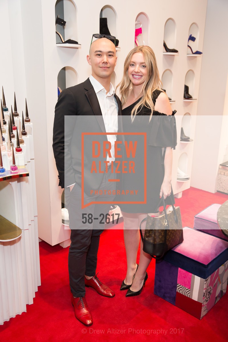 David Noland, Lana Cross, Christian Louboutin at his San Francisco Boutique, Christian Louboutin Boutique. 29 Maiden Lane, September 19th, 2017, Photo #58-2617 David Noland, Lana Cross, Photo #58-2617