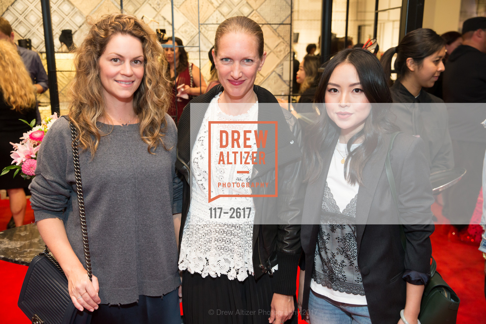 Meggan Crum, Erin Sumwalt, Kate Ogata, Christian Louboutin at his San Francisco Boutique, Christian Louboutin Boutique. 29 Maiden Lane, September 19th, 2017, Photo #117-2617 Meggan Crum, Erin Sumwalt, Kate Ogata, Photo #117-2617
