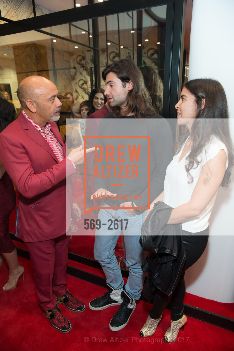 Christian Louboutin, Nicholas Flanders, Caroline Ghosn, Christian Louboutin at his San Francisco Boutique, Christian Louboutin Boutique. 29 Maiden Lane, September 19th, 2017, Photo #569-2617 Christian Louboutin, Nicholas Flanders, Caroline Ghosn, Photo #569-2617