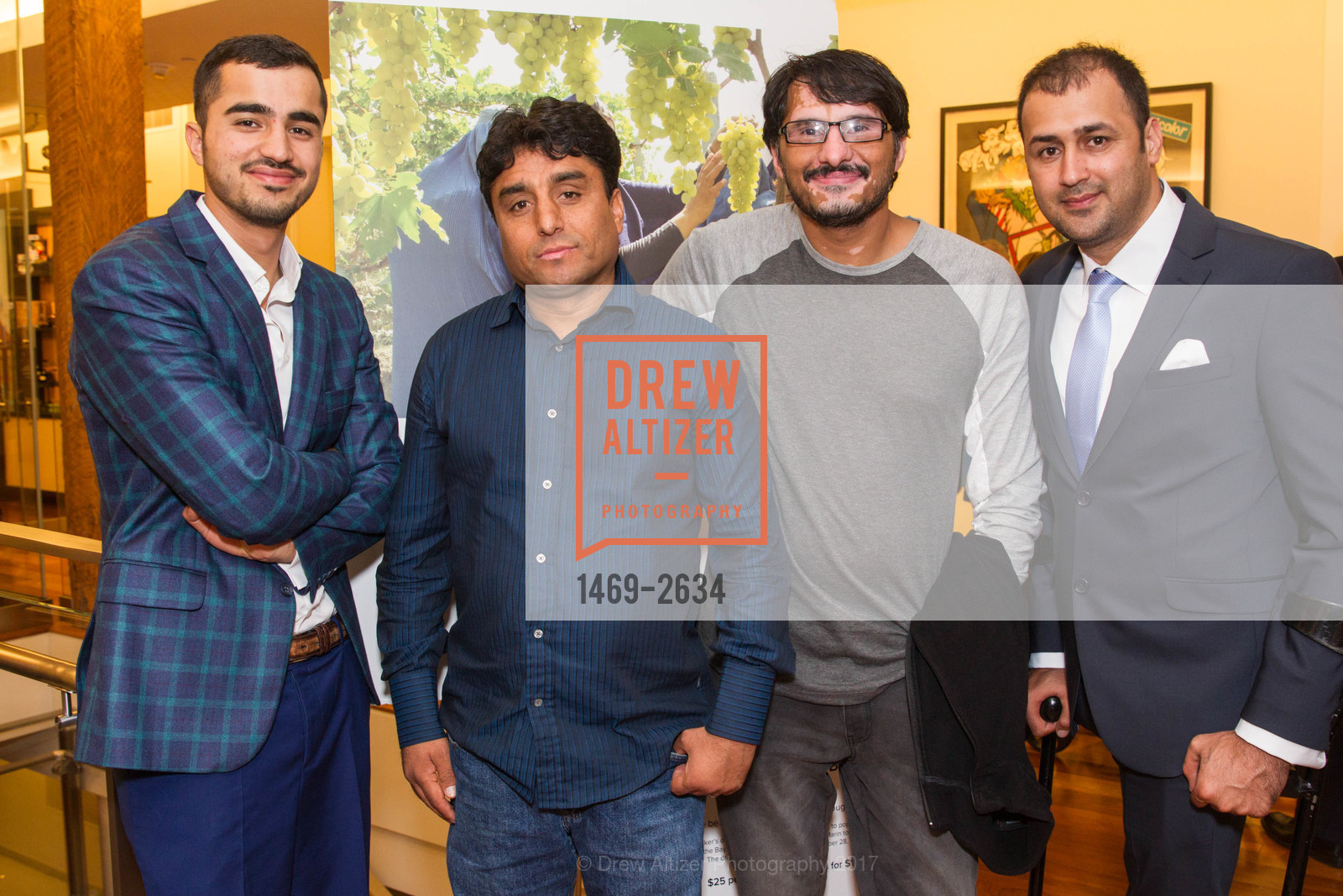 Ehsam Kazimi, Hamed Sultani, Mohammad Osmani, Fawad Amarkhil, Roots of Peace Vines to Mines Global Toast to Peace in Vietnam, Walt Disney Family Museum. 104 Montgomery Street, September 21st, 2017, Photo #1469-2634 Ehsam Kazimi, Hamed Sultani, Mohammad Osmani, Fawad Amarkhil, Photo #1469-2634