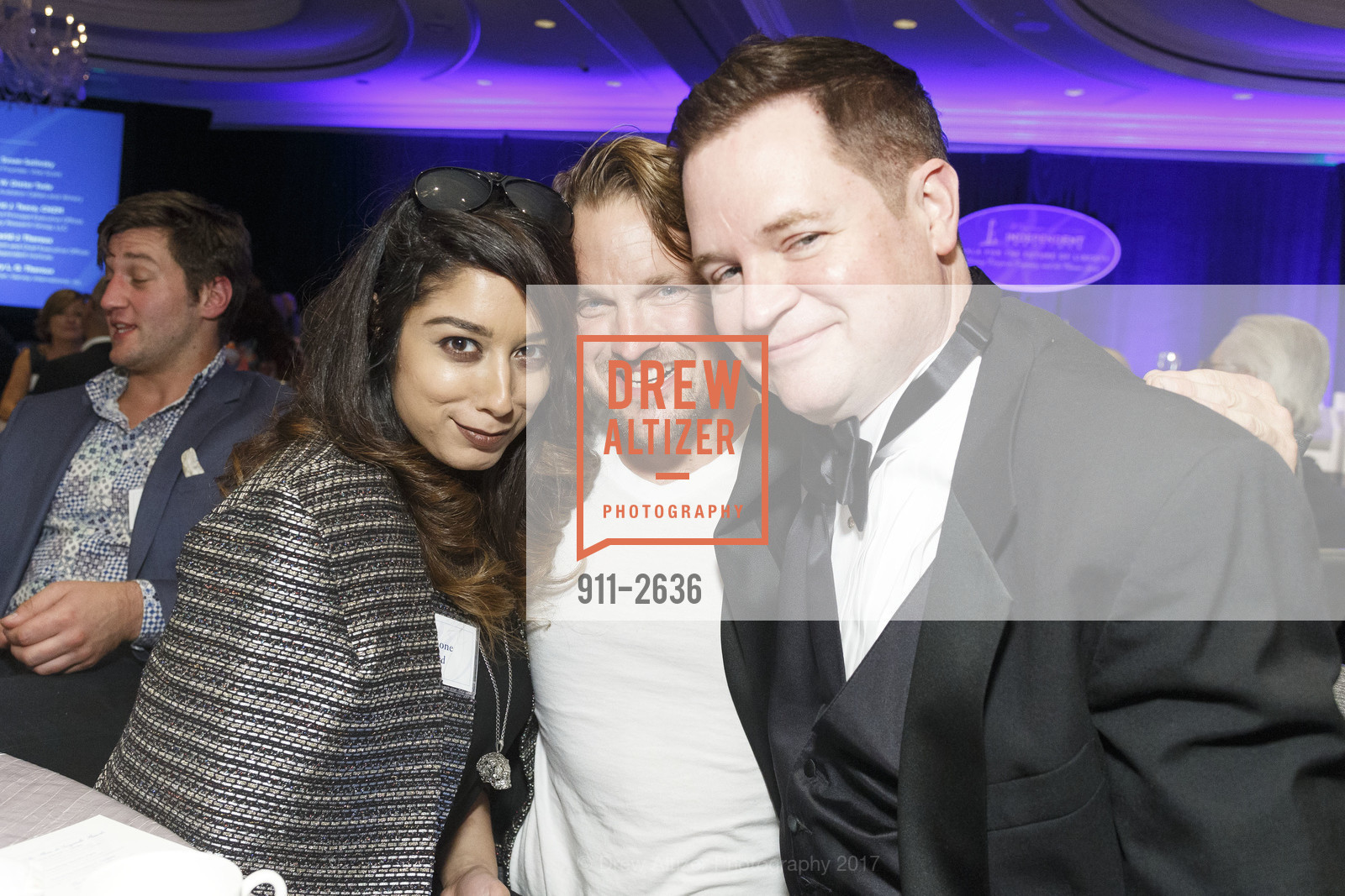 Simone Sayed, Jason Dorsett, Jim O'Neill, Gala for the Future of Liberty, The Ritz-Carlton Hotel. 600 Stockton Street San Francisco, CA 94108, September 22nd, 2017, Photo #911-2636 Simone Sayed, Jason Dorsett, Jim O'Neill, Photo #911-2636