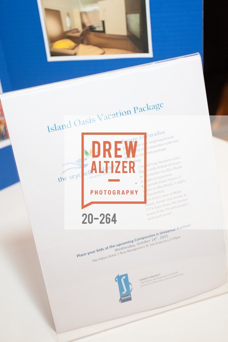 Atmosphere, Shanti's Compassion is Universal 41st Anniversary Preview Reception, Palace Hotel. 2 Montgomery Street, August 25th, 2015,Drew Altizer, Drew Altizer Photography, full-service agency, private events, San Francisco photographer, photographer california