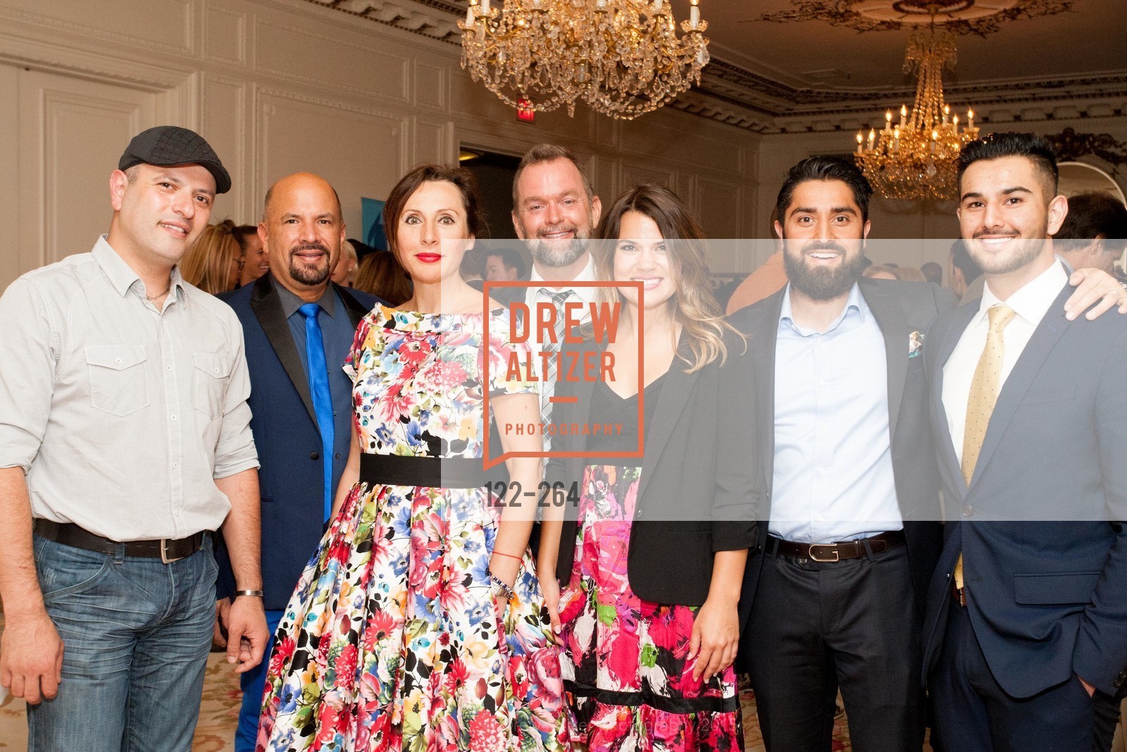 David Kassouf, Ted Hannig, Clara Shayevich, Mike Hickey, Melody Bartholomew, Roh Habibi, Obeid Habibi, Shanti's Compassion is Universal 41st Anniversary Preview Reception, Palace Hotel. 2 Montgomery Street, August 25th, 2015,Drew Altizer, Drew Altizer Photography, full-service agency, private events, San Francisco photographer, photographer california