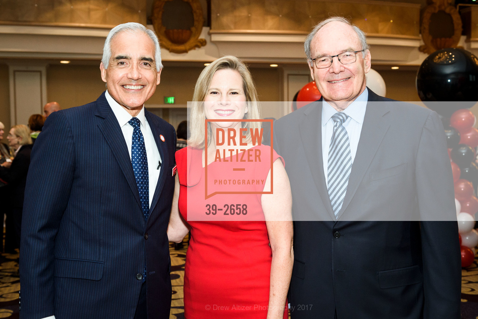 Mark Rocha, Kat Anderson, Ed Eschbach, City College of San Francisco Basic Skills Luncheon 2017, Fairmont Hotel. 950 Mason St, October 3rd, 2017, Photo #39-2658 Mark Rocha, Kat Anderson, Ed Eschbach, Photo #39-2658