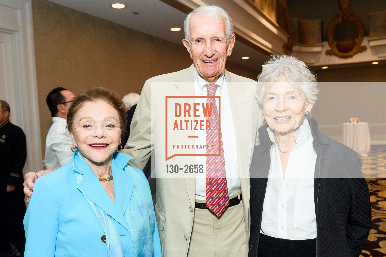 Joan McClellan Taylor, Roger Krakow, Sally Krakow, City College of San Francisco Basic Skills Luncheon 2017, Fairmont Hotel. 950 Mason St, October 3rd, 2017, Photo #130-2658 Joan McClellan Taylor, Roger Krakow, Sally Krakow, Photo #130-2658