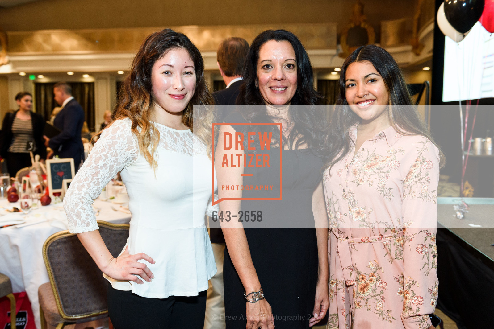Cristina Ortega, Letti Silva, Tanya Cervantes, City College of San Francisco Basic Skills Luncheon 2017, Fairmont Hotel. 950 Mason St, October 3rd, 2017, Photo #643-2658 Cristina Ortega, Letti Silva, Tanya Cervantes, Photo #643-2658