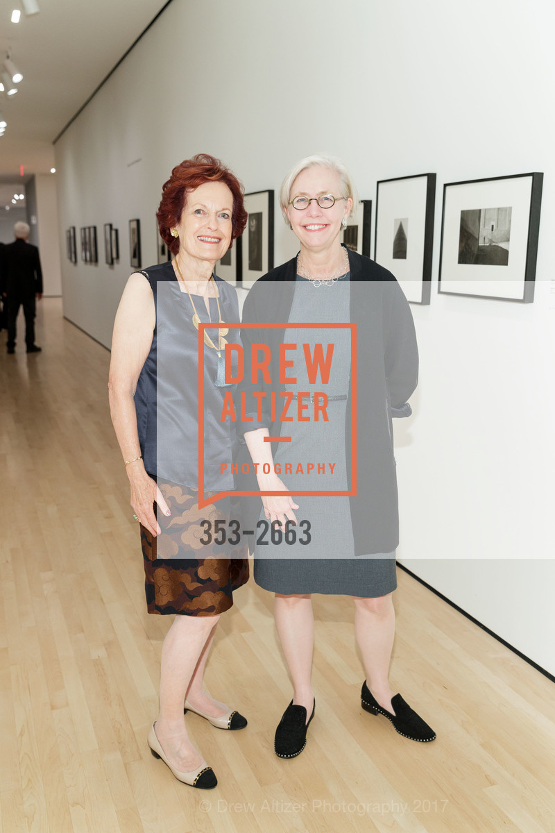 Helen Hilton Raiser, Nan Keeton, SFMOMA Walker Evans Exhibit Preview and Opening, SFMOMA. 151 3rd Street, September 27th, 2017, Photo #353-2663 Helen Hilton Raiser, Nan Keeton, Photo #353-2663