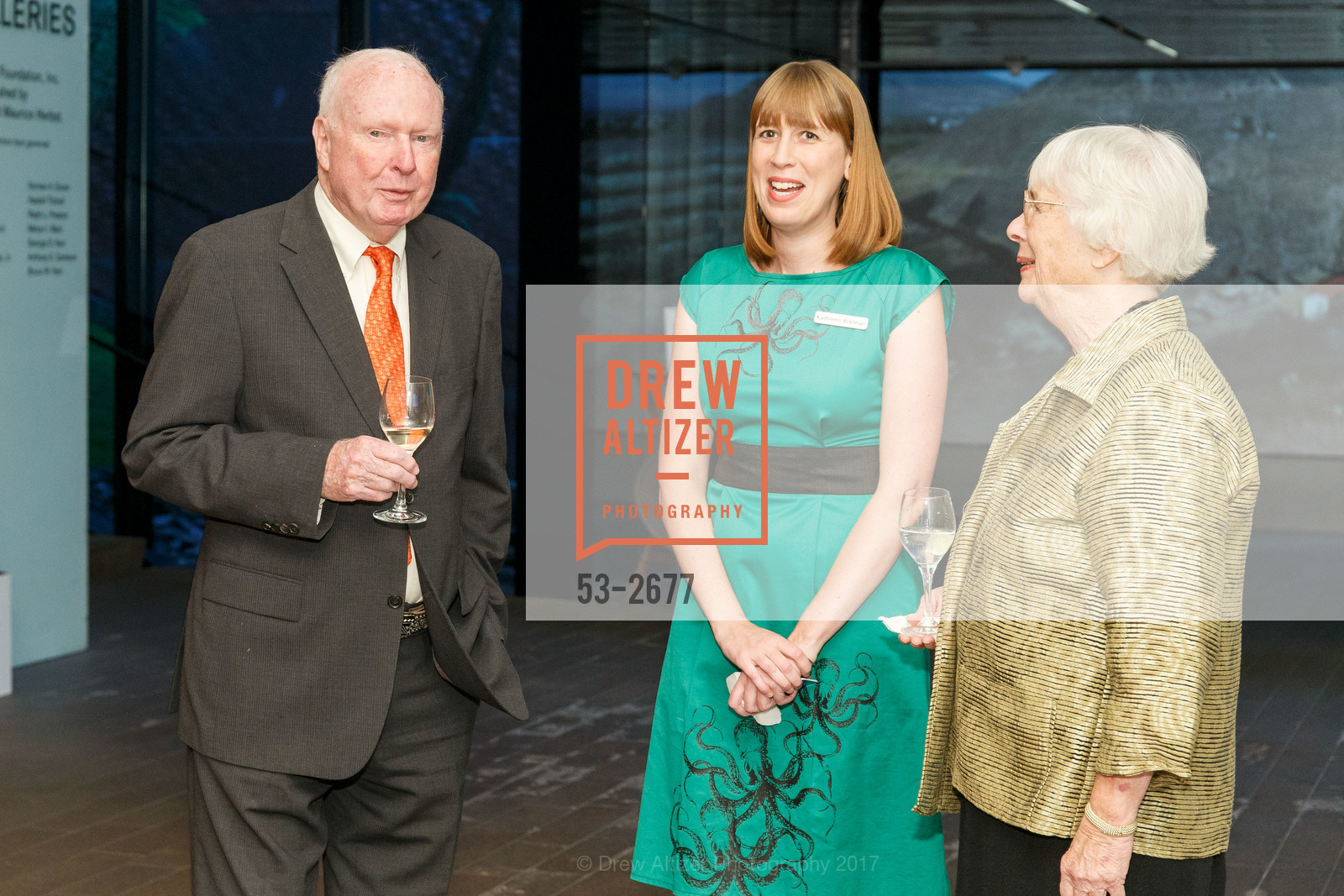 Philip Hudner, Kathleen Brennan, Carol Hudner, Teotihuacan Donor Opening Reception, de Young Museum. 52 Chenery St, September 28th, 2017, Photo #53-2677 Philip Hudner, Kathleen Brennan, Carol Hudner, Photo #53-2677