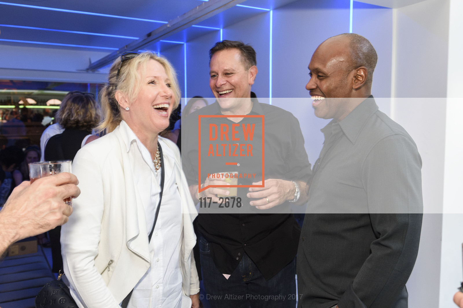 Krista Dossa, Kareem Dossa, Adrian Gill, PLAE Adult Fashion Launch Party, Coin-Op Game Room. 508 4th St, San Francisco, CA 94107, September 28th, 2017, Photo #117-2678 Krista Dossa, Kareem Dossa, Adrian Gill, Photo #117-2678