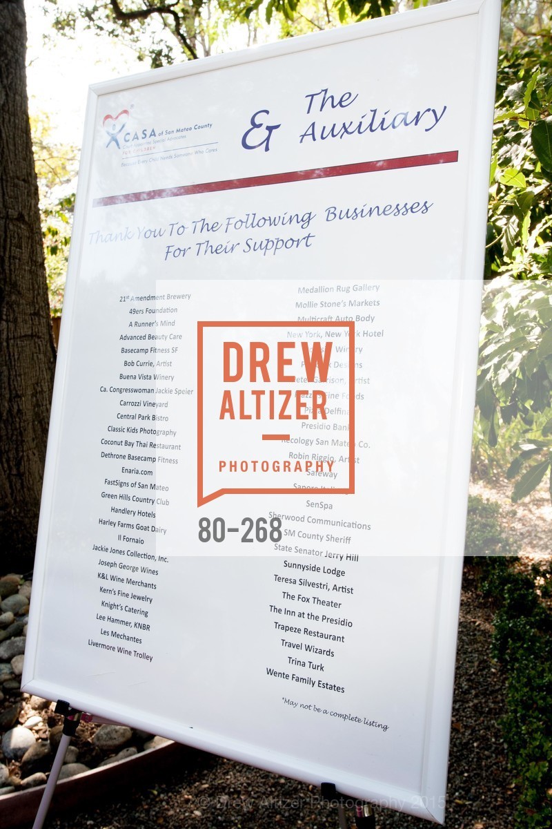 Atmosphere, CASA of San Mateo County Auxiliary's Annual Garden Party, 2135 Ralston Avenue, August 30th, 2015,Drew Altizer, Drew Altizer Photography, full-service agency, private events, San Francisco photographer, photographer california