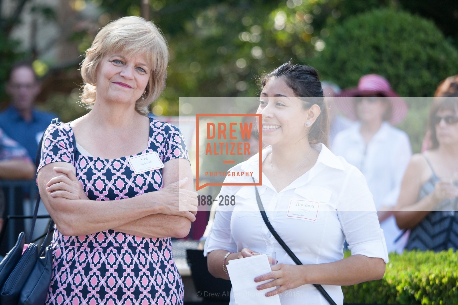 Pat Miljanich, Rocsana Enriquez, CASA of San Mateo County Auxiliary's Annual Garden Party, 2135 Ralston Avenue, August 30th, 2015,Drew Altizer, Drew Altizer Photography, full-service agency, private events, San Francisco photographer, photographer california