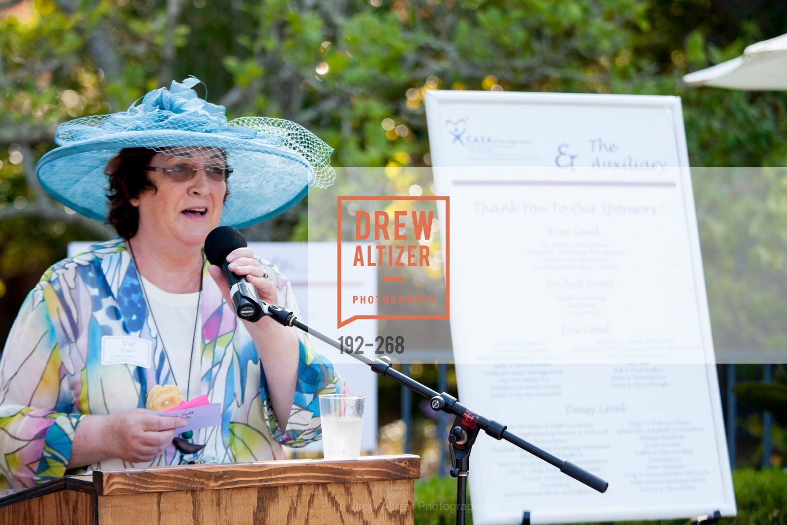 Val Rogers, CASA of San Mateo County Auxiliary's Annual Garden Party, 2135 Ralston Avenue, August 30th, 2015,Drew Altizer, Drew Altizer Photography, full-service agency, private events, San Francisco photographer, photographer california