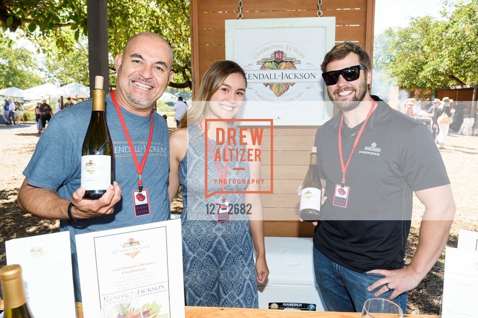 Roberto Melara, Nikita Kubiak, Joey Stockton, Kendall-Jackson Harvest Celebration, Kendall Jackson. 5007 Fulton Rd, October 1st, 2017, Photo #127-2682 Roberto Melara, Nikita Kubiak, Joey Stockton, Photo #127-2682
