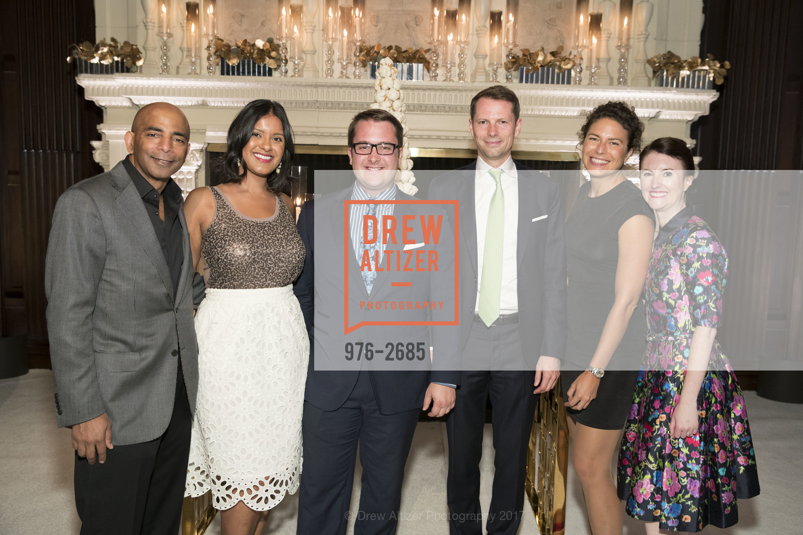 Steve Bowdry, Megha Rajput, Robert Pogolub, Tobias Hann, Monica Hoffman, Erin Carlson, 40 years of the NOB HILL GAZETTE, Merchants Exchange Building, Julia Morgan Ballroom. 465 California Street, October 1st, 2017, Photo #976-2685 Steve Bowdry, Megha Rajput, Robert Pogolub, Tobias Hann, Monica Hoffman, Erin Carlson, Photo #976-2685