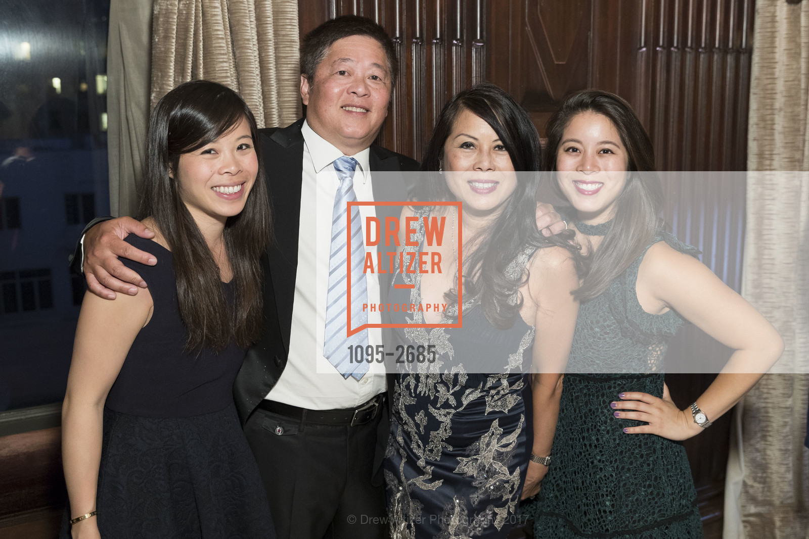 Marissa Seto, David Seto, Sharon Seto, Samantha Seto, 40 years of the NOB HILL GAZETTE, Merchants Exchange Building, Julia Morgan Ballroom. 465 California Street, October 1st, 2017, Photo #1095-2685 Marissa Seto, David Seto, Sharon Seto, Samantha Seto, Photo #1095-2685